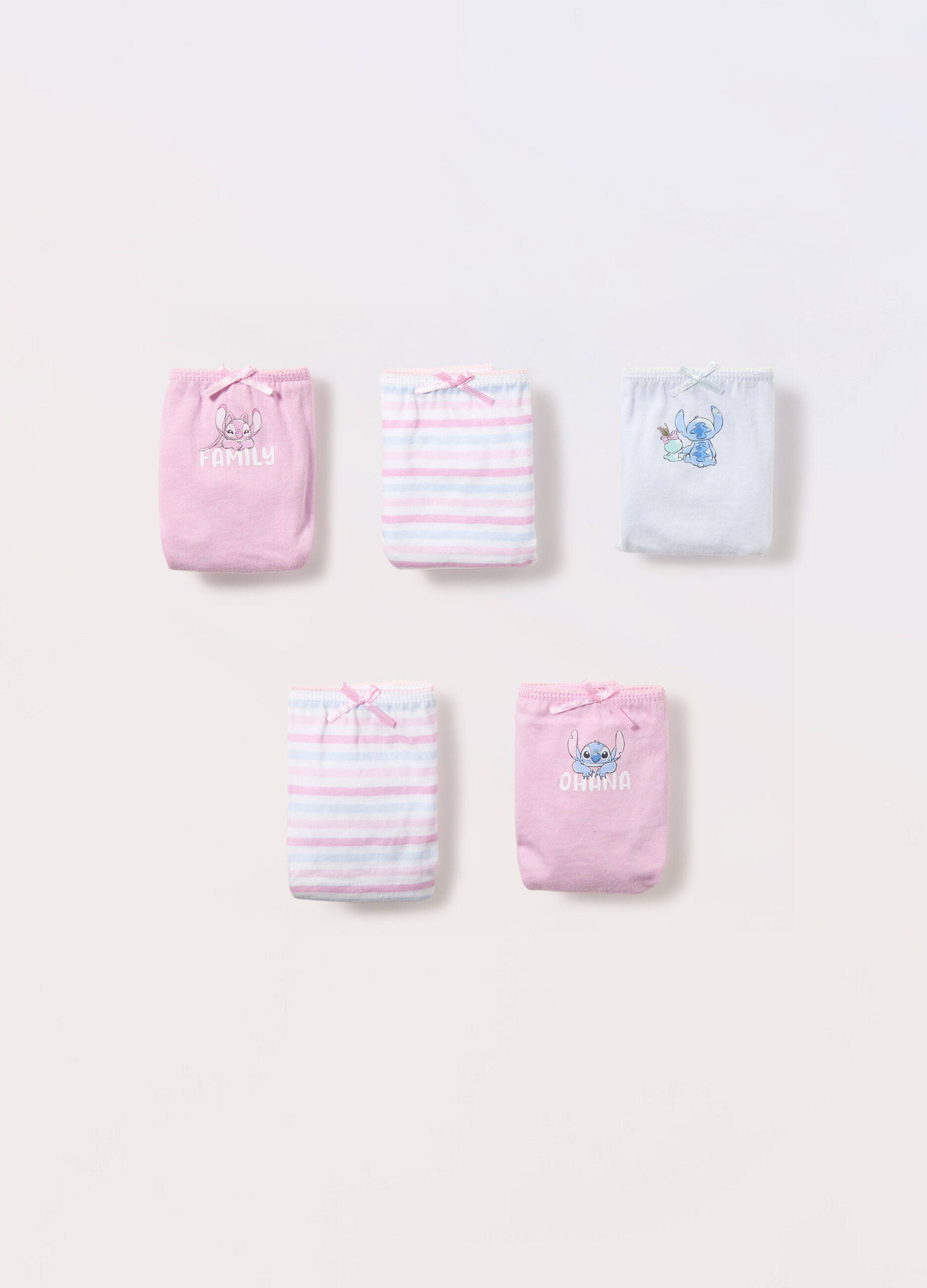 Pack 5 slip in jersey di puro cotone bambina_0