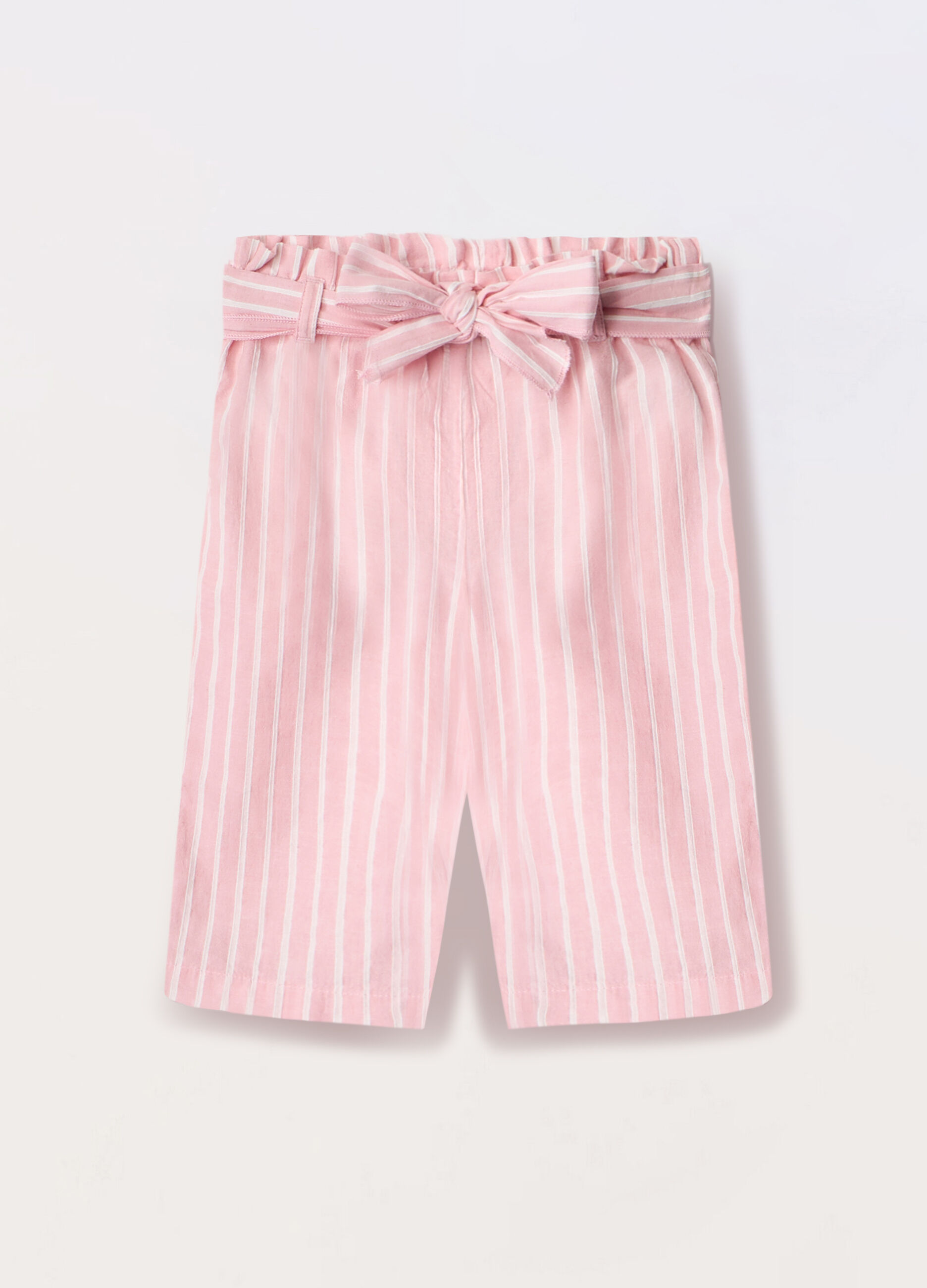 Pantaloni in puro cotone neonata