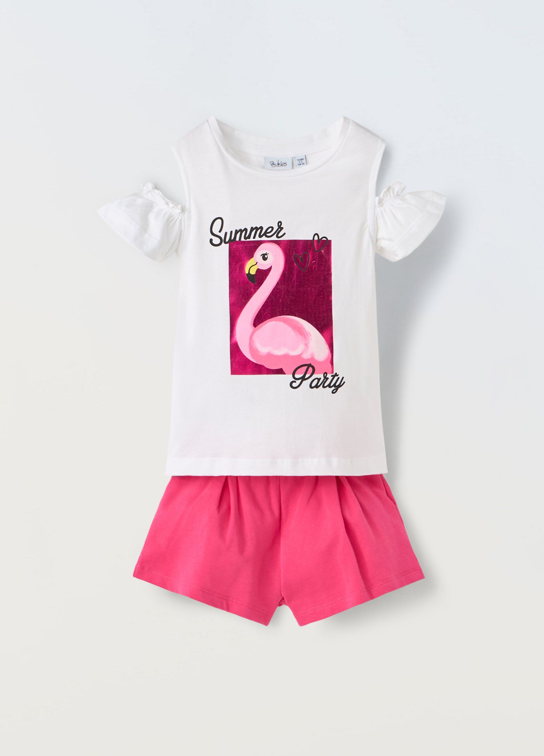Jogging set in cotone stretch bambina_0