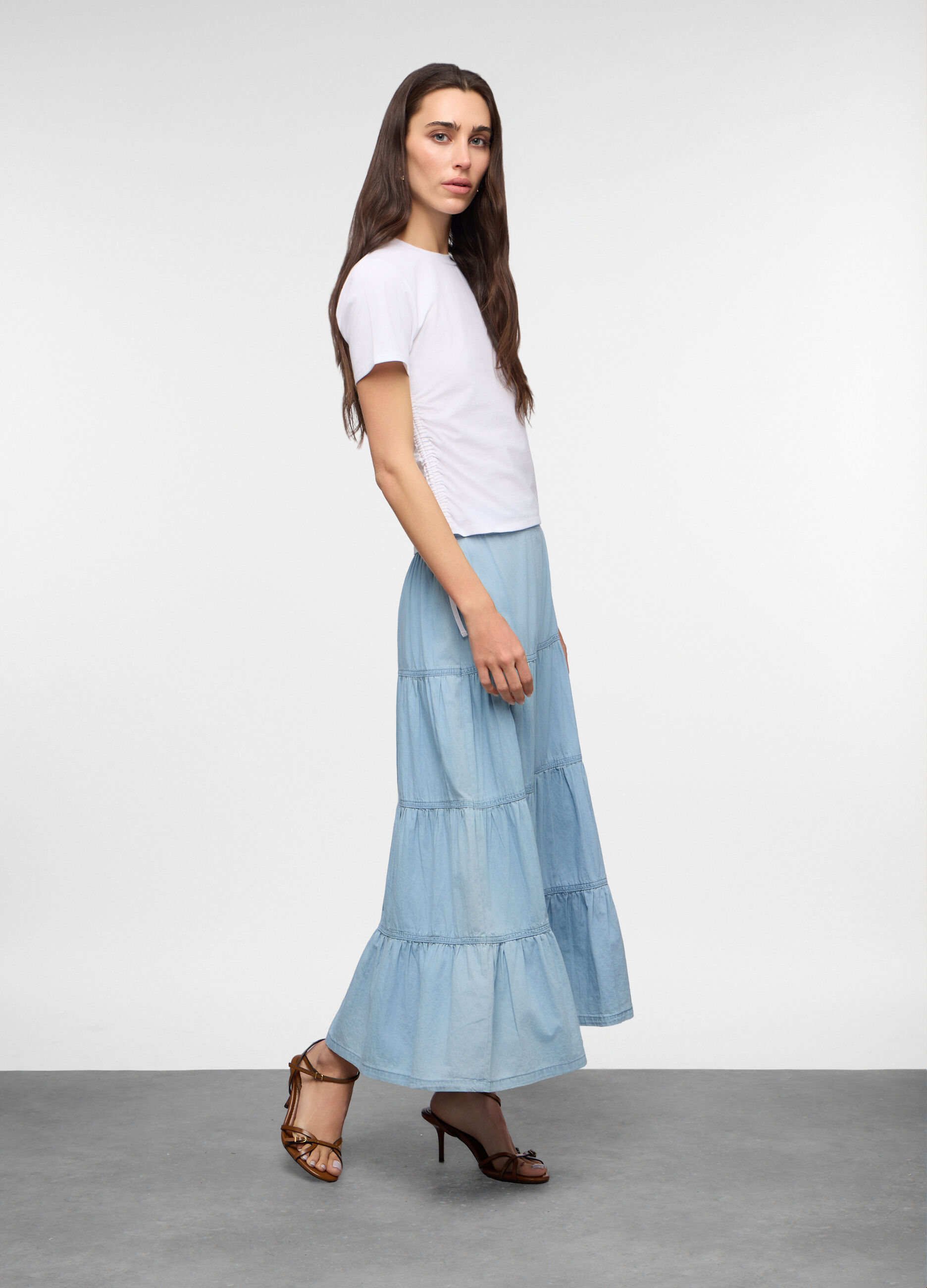 T-shirt girocollo stretch donna_0