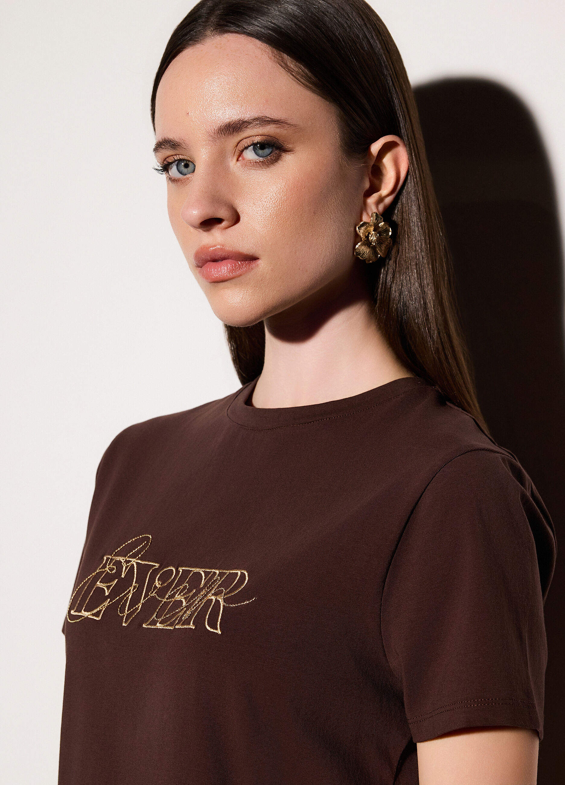 T-shirt girocollo stretch donna_3