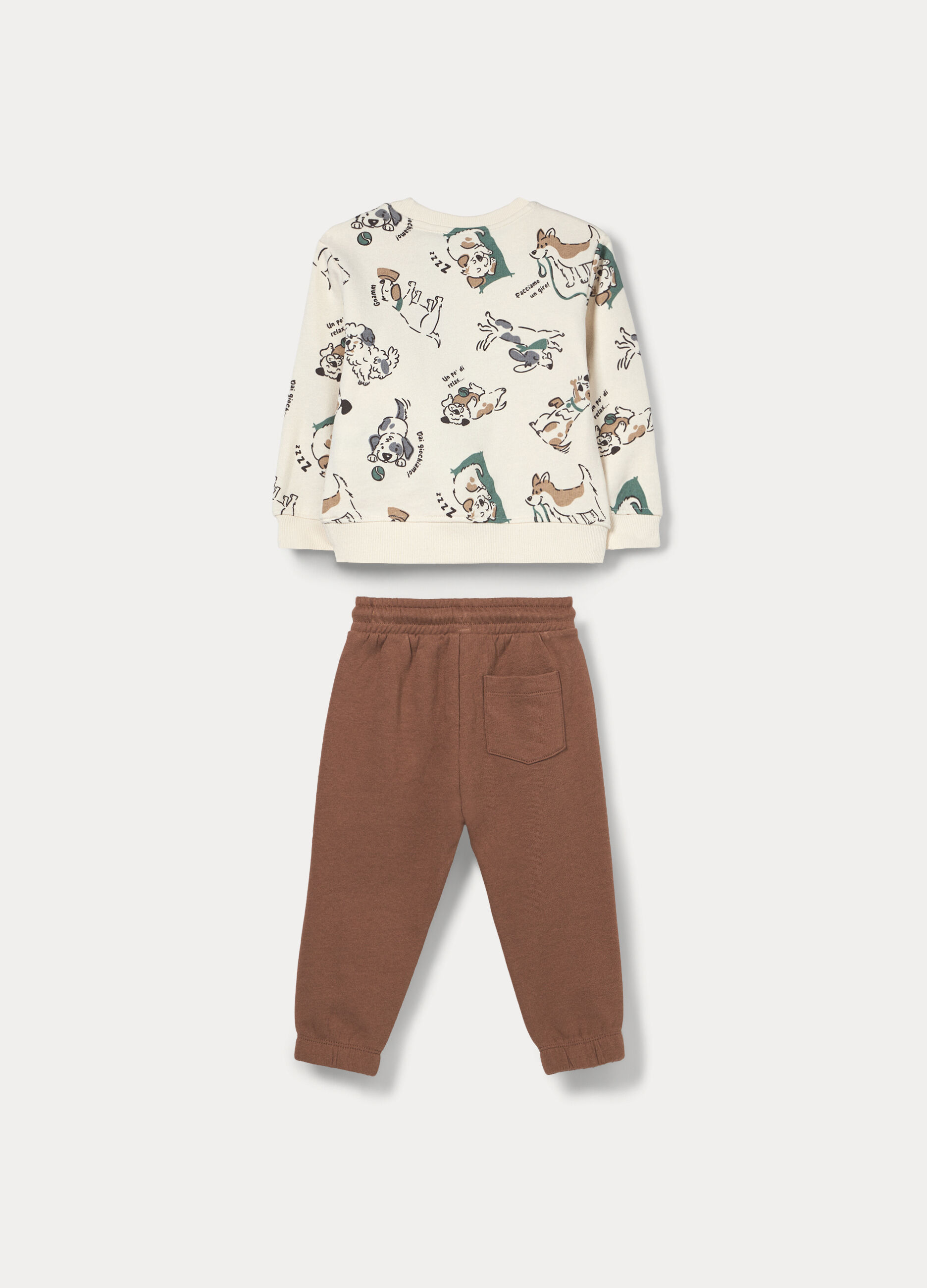 Jogging set in french terry di puro cotone bimbo_1