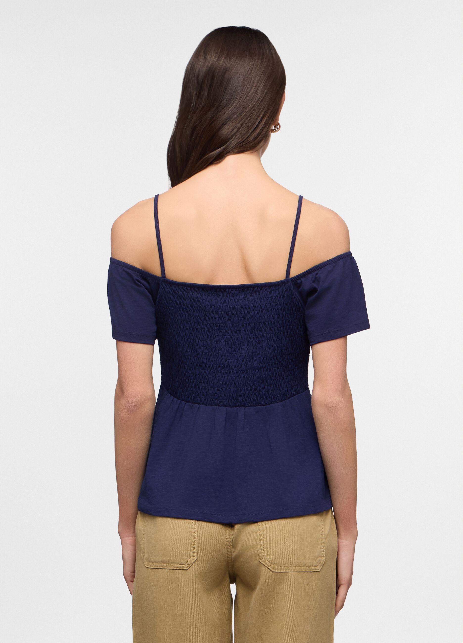 T-shirt fitted con scollo dritto donna_1