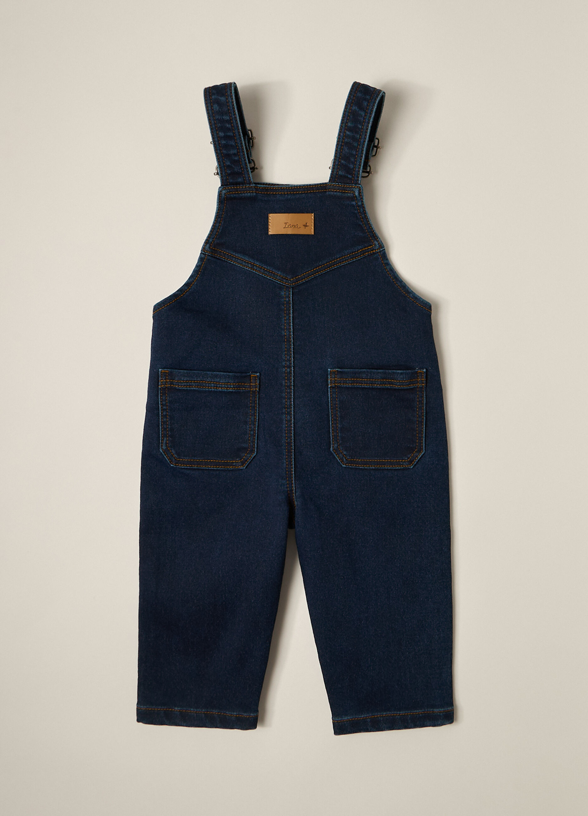 Salopette in denim misto cotone IANA neonato _2