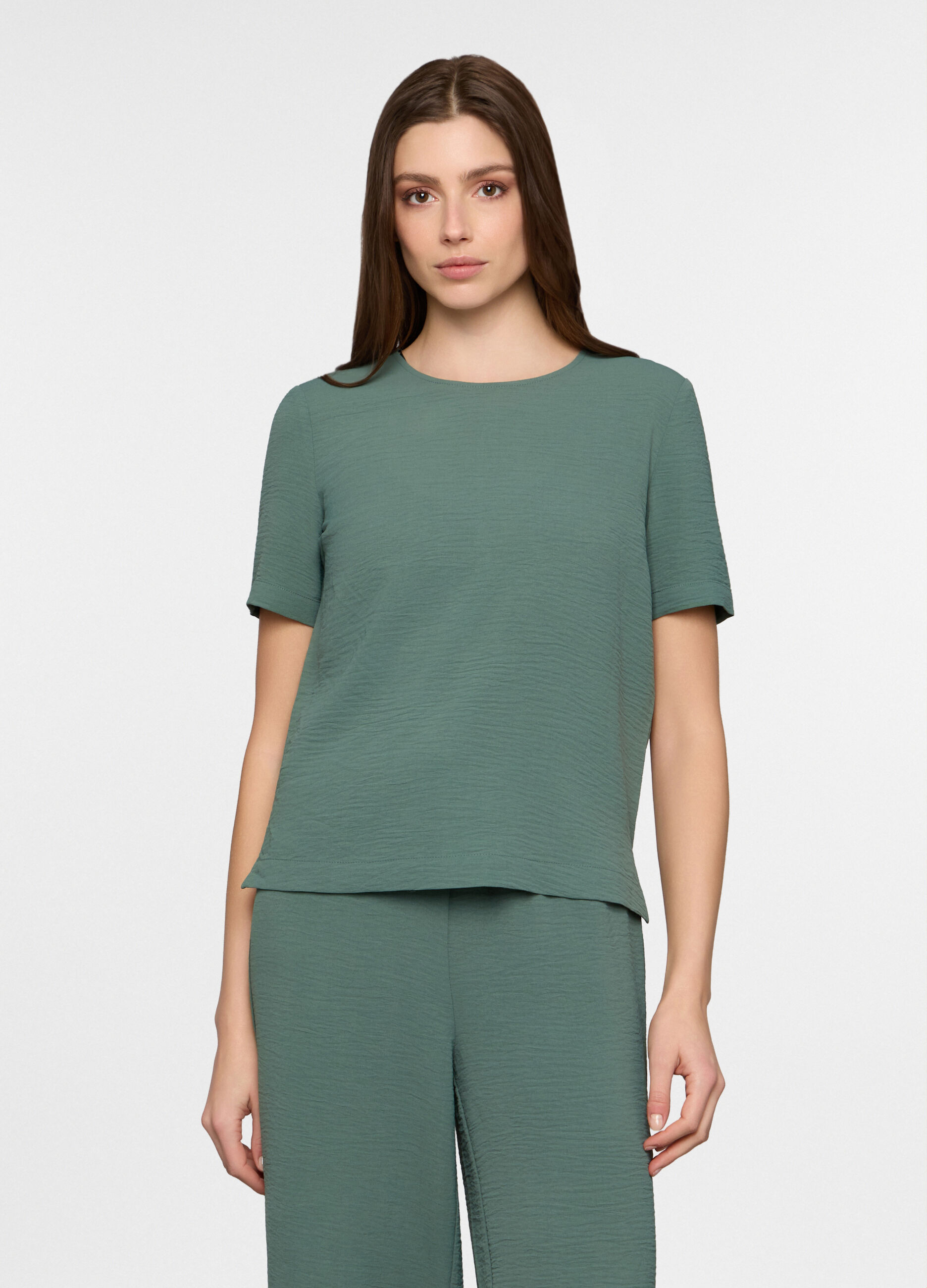 Blusa girocollo regular fit donna_0