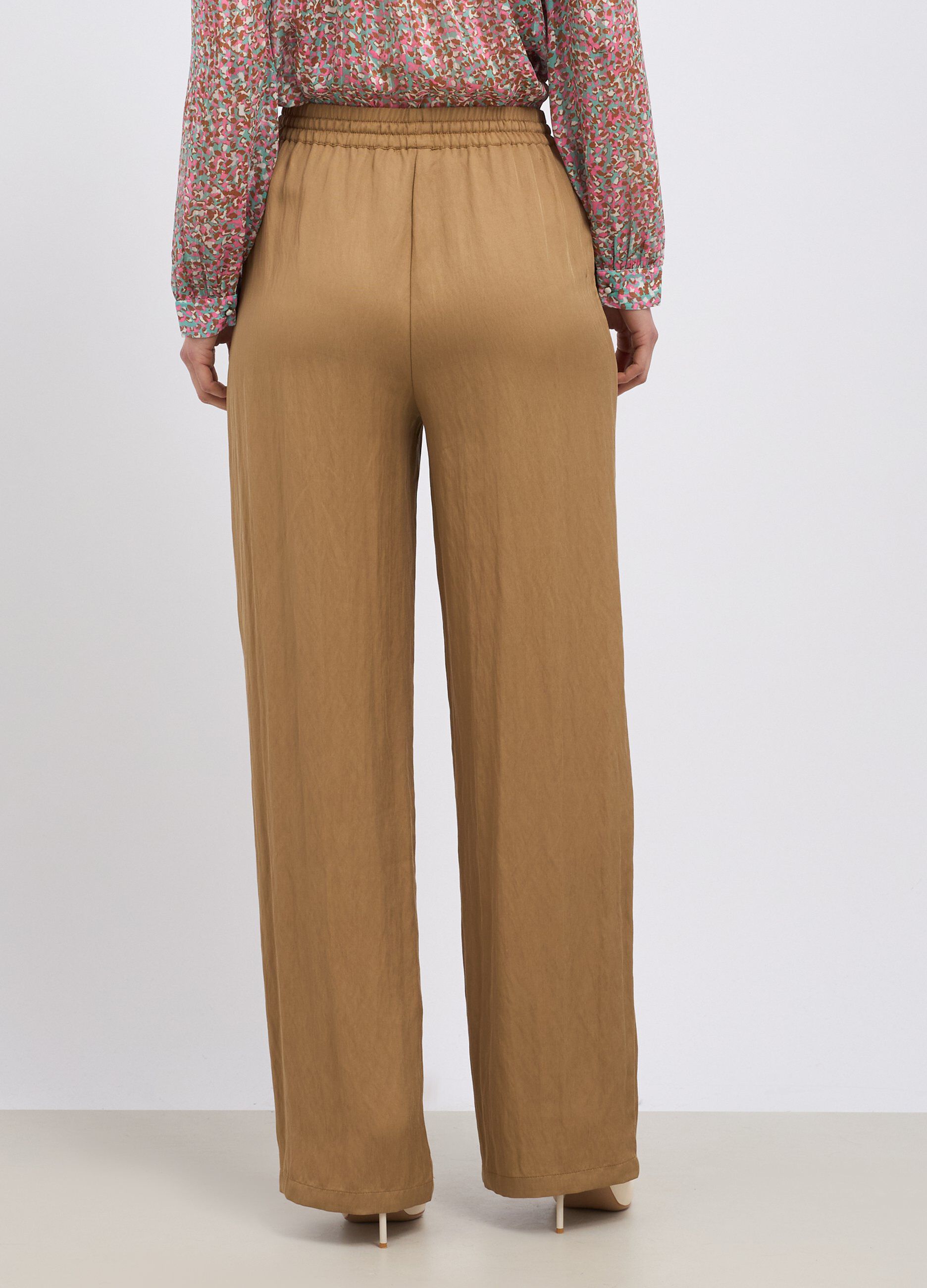 Pantaloni in misto lyocell donna_1