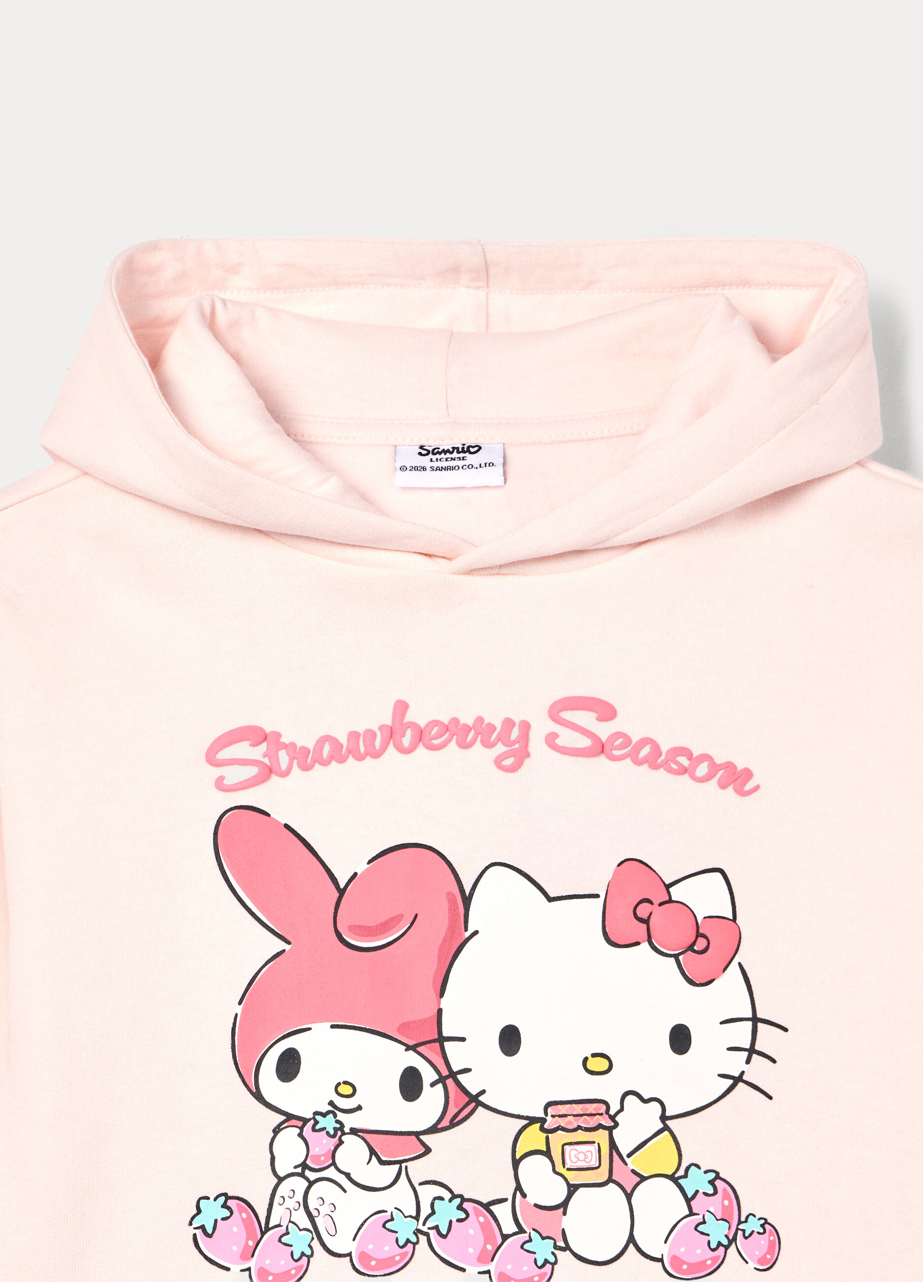 Felpa Hello Kitty con cappuccio misto cotone bambina