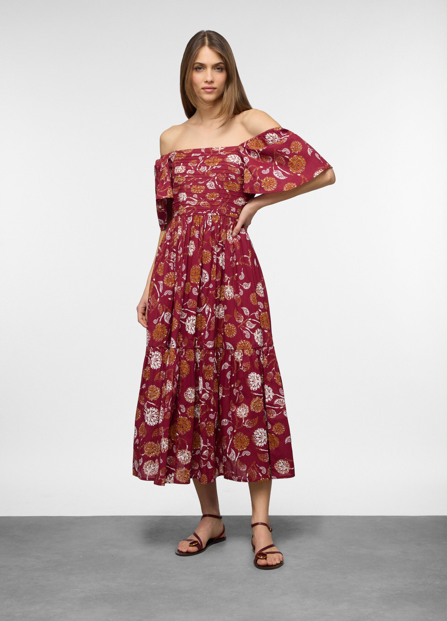Abito lungo in puro cotone donna_0
