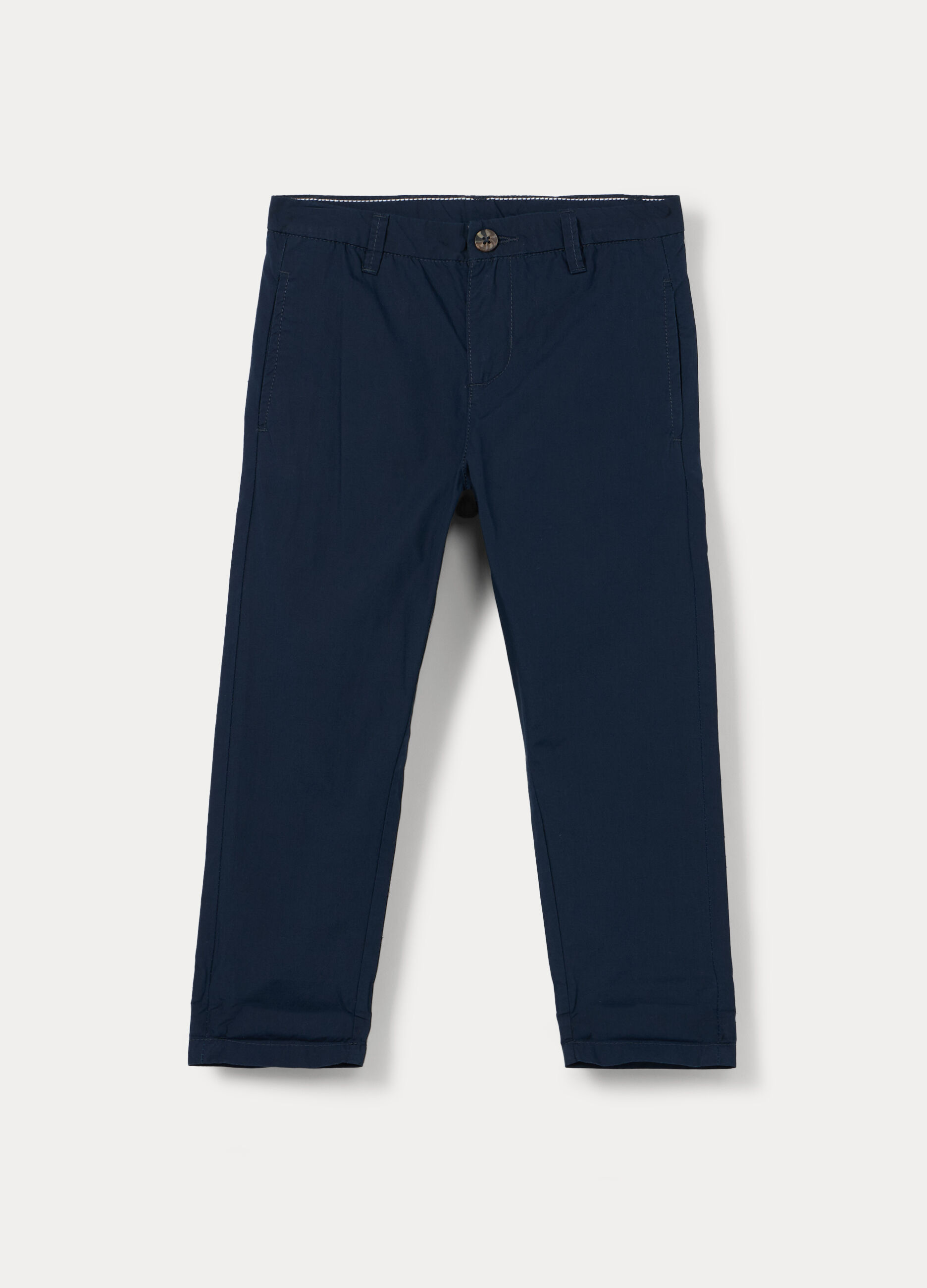 Pantaloni chino regular fit in puro cotone bambino_0