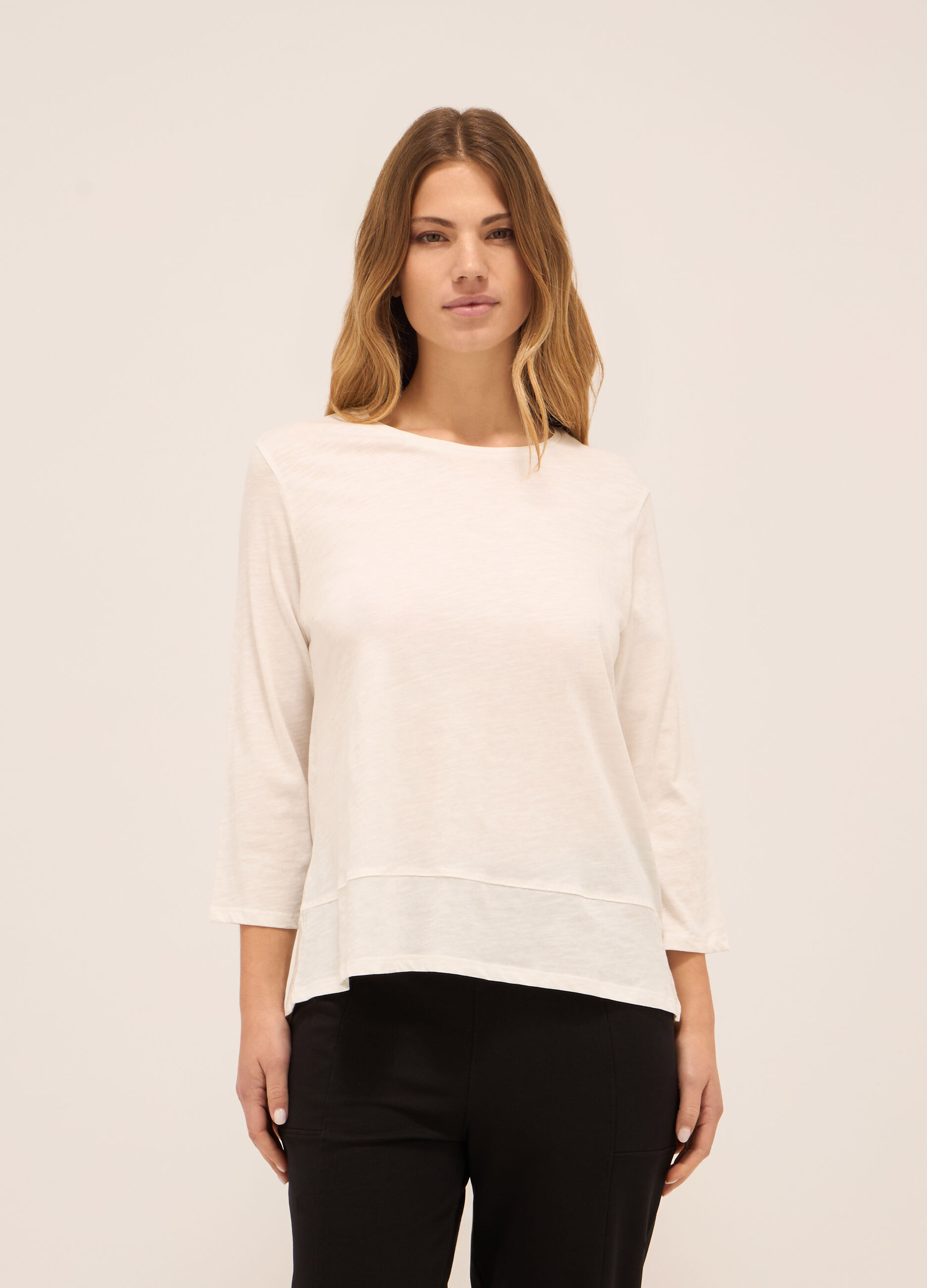 T-shirt in puro cotone donna_0