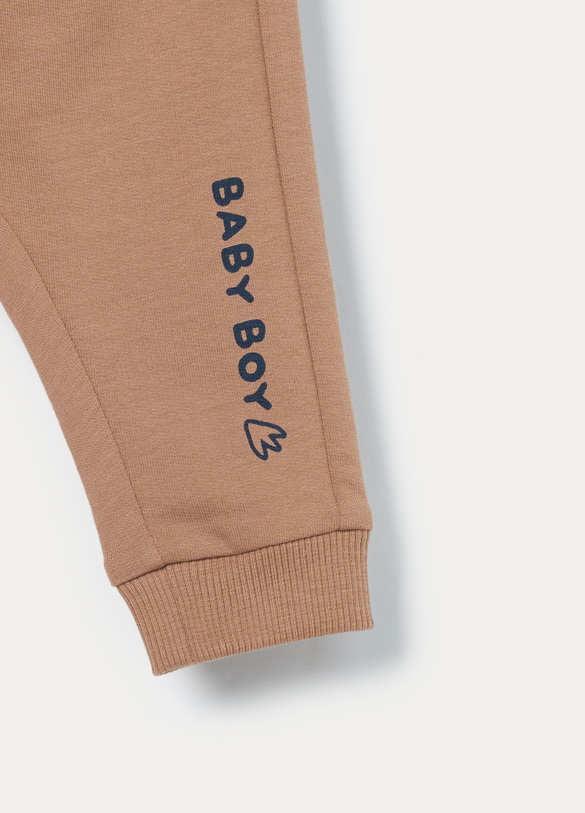 Jogger in french terry di puro cotone neonato_2