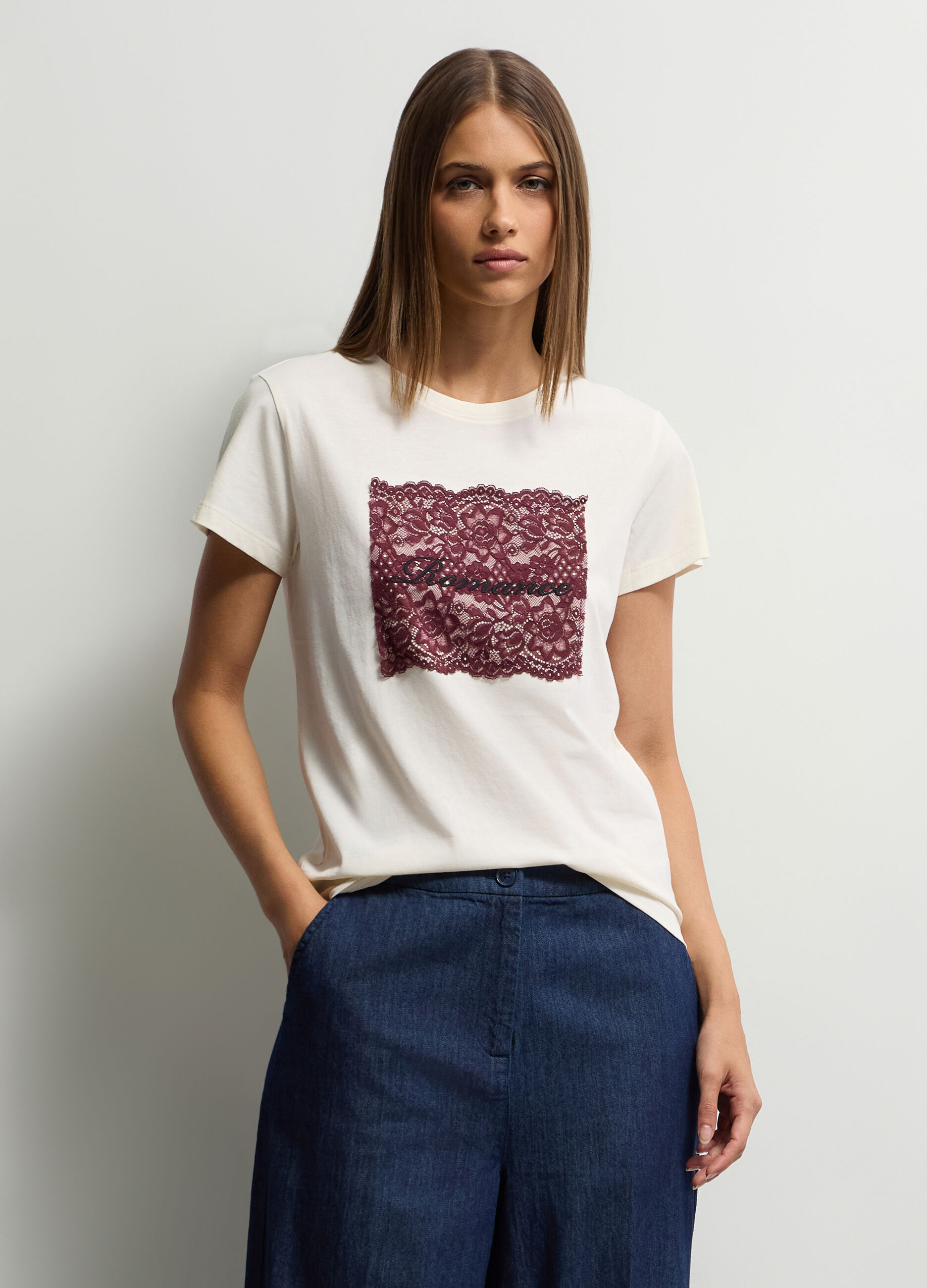 T-shirt girocollo donna_0
