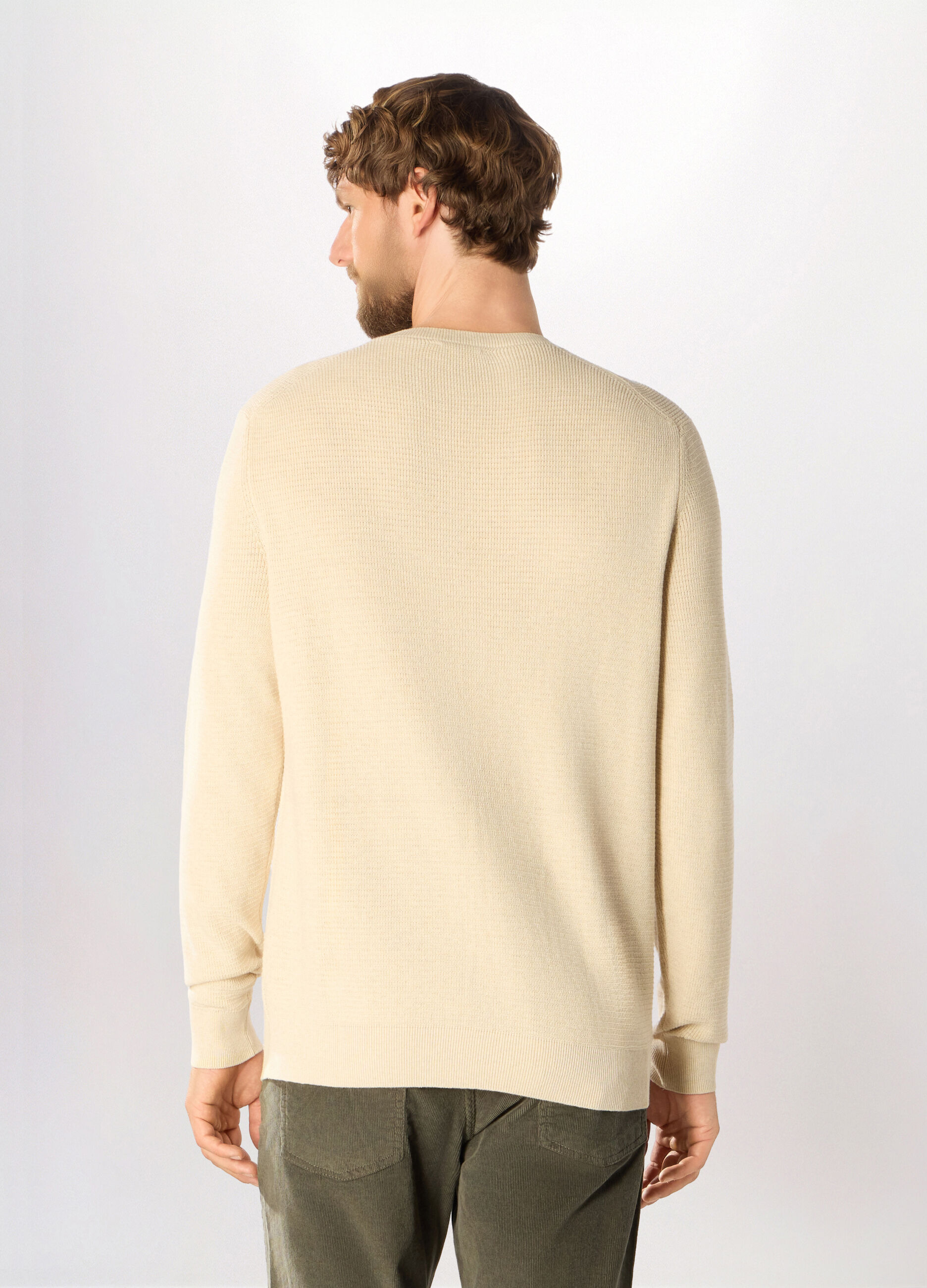 Maglione girocollo in cotone uomo_1