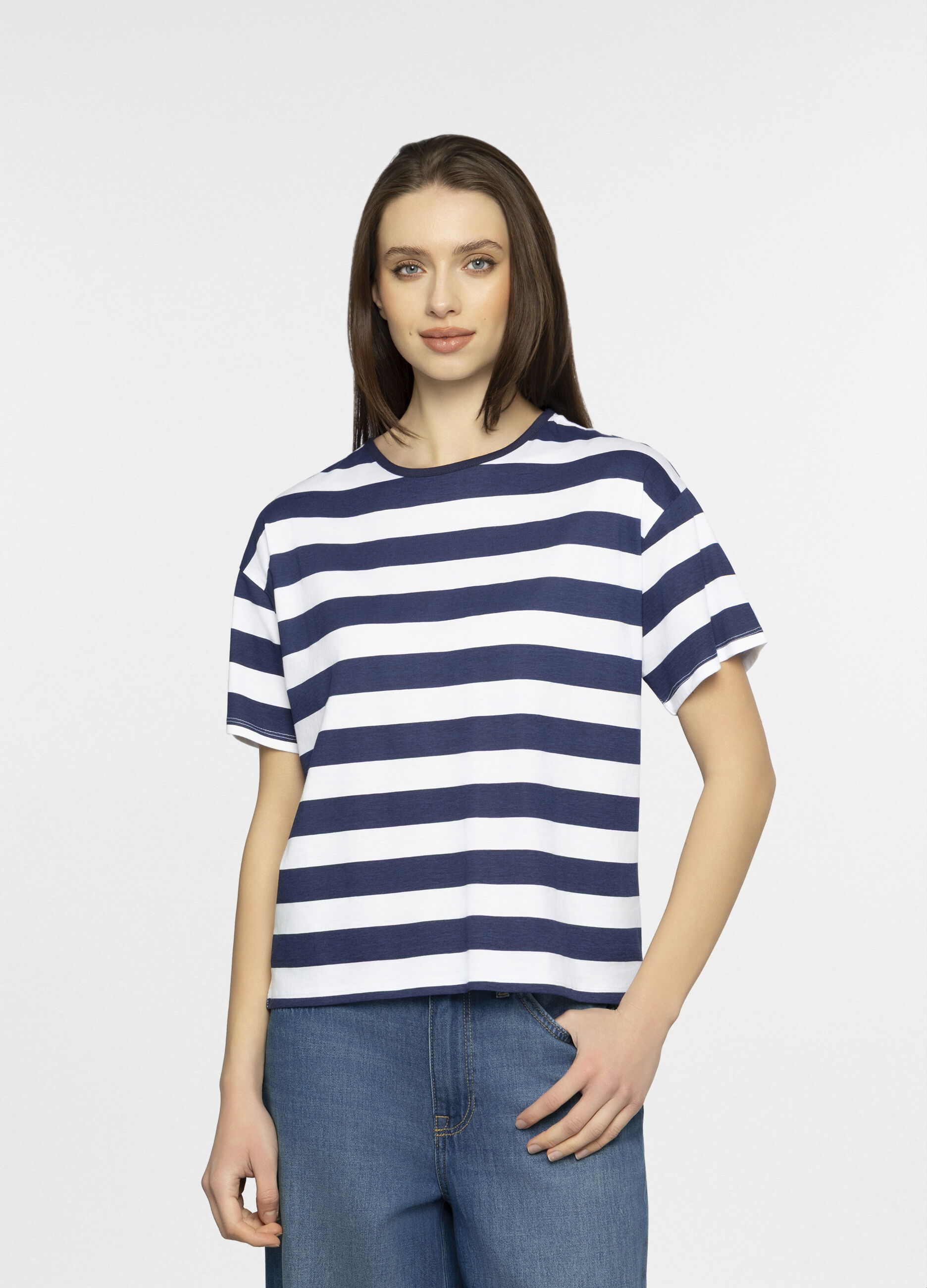 T-shirt girocollo donna_0