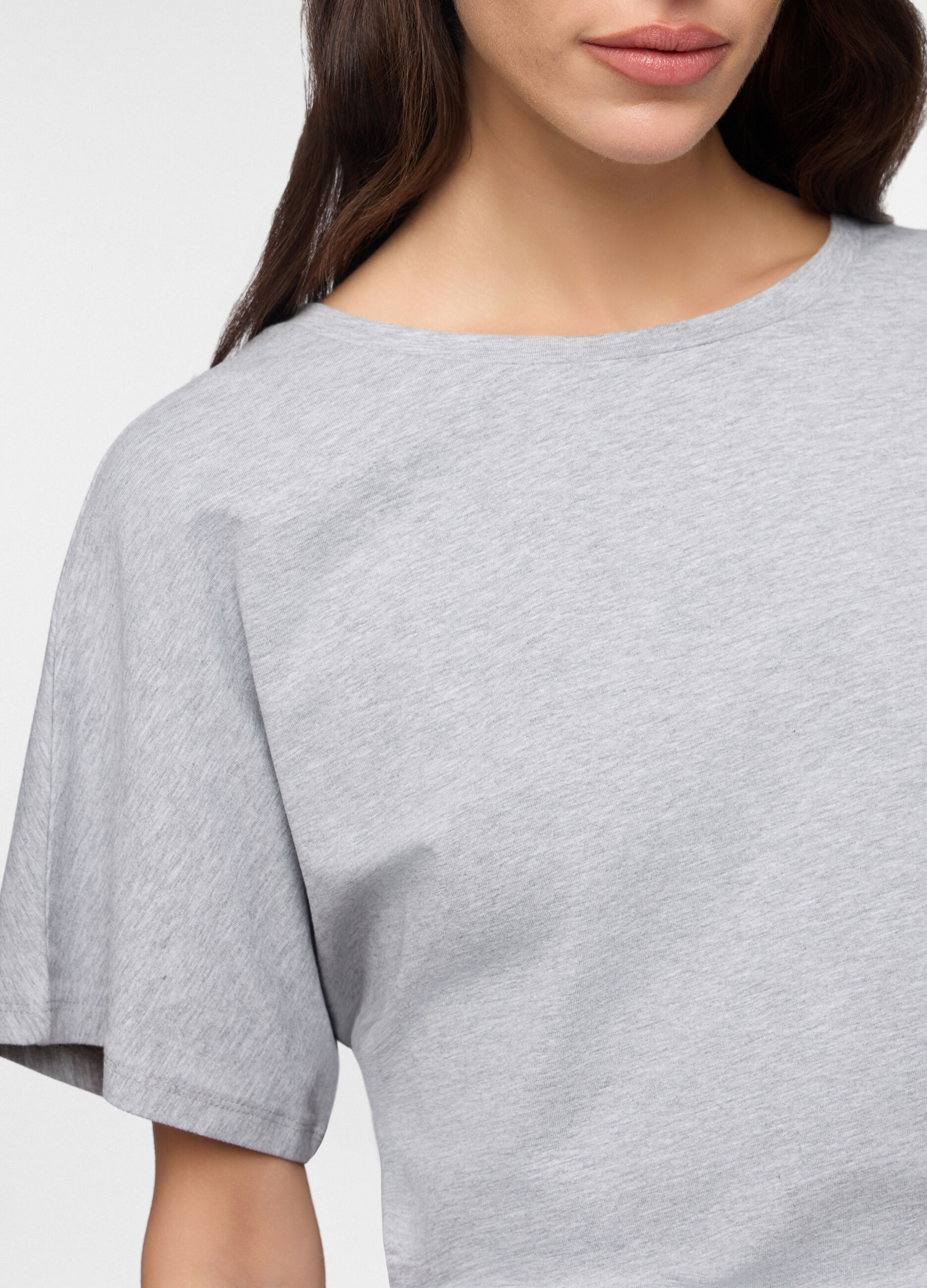 T-shirt girocollo stretch donna_2