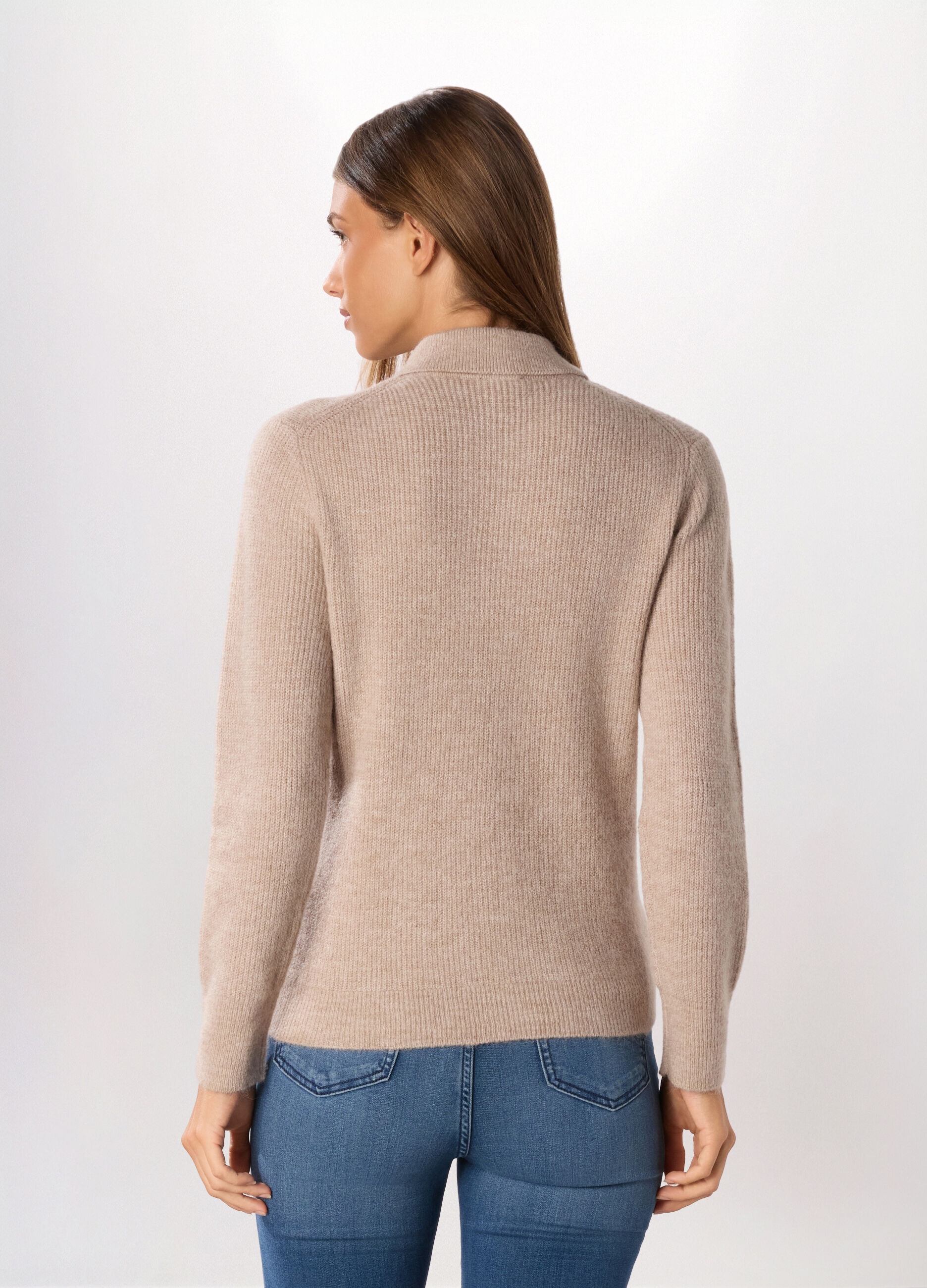 Polo tricot misto lana di alpaca donna_1