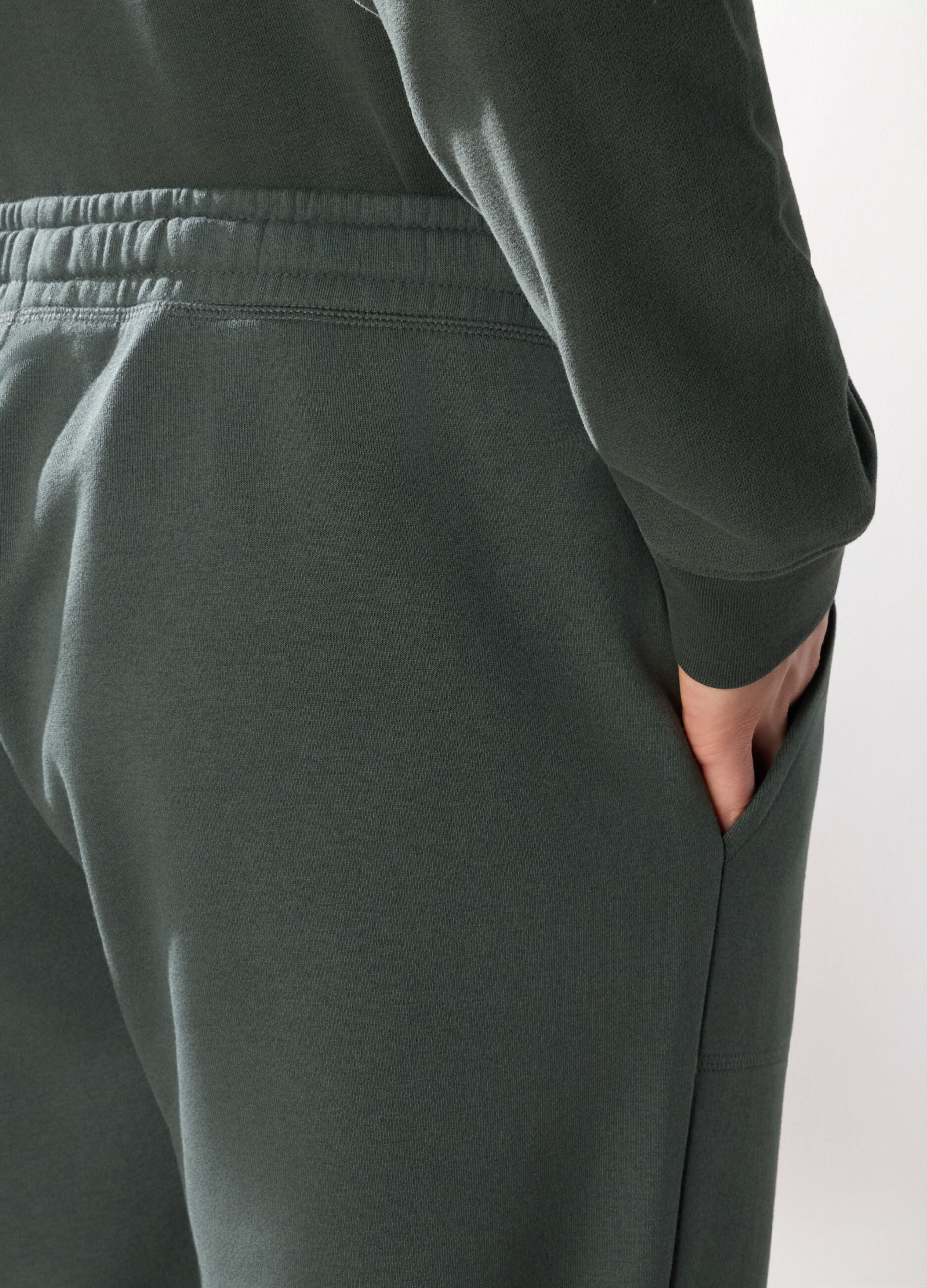 Jogger in felpa misto cotone uomo_2