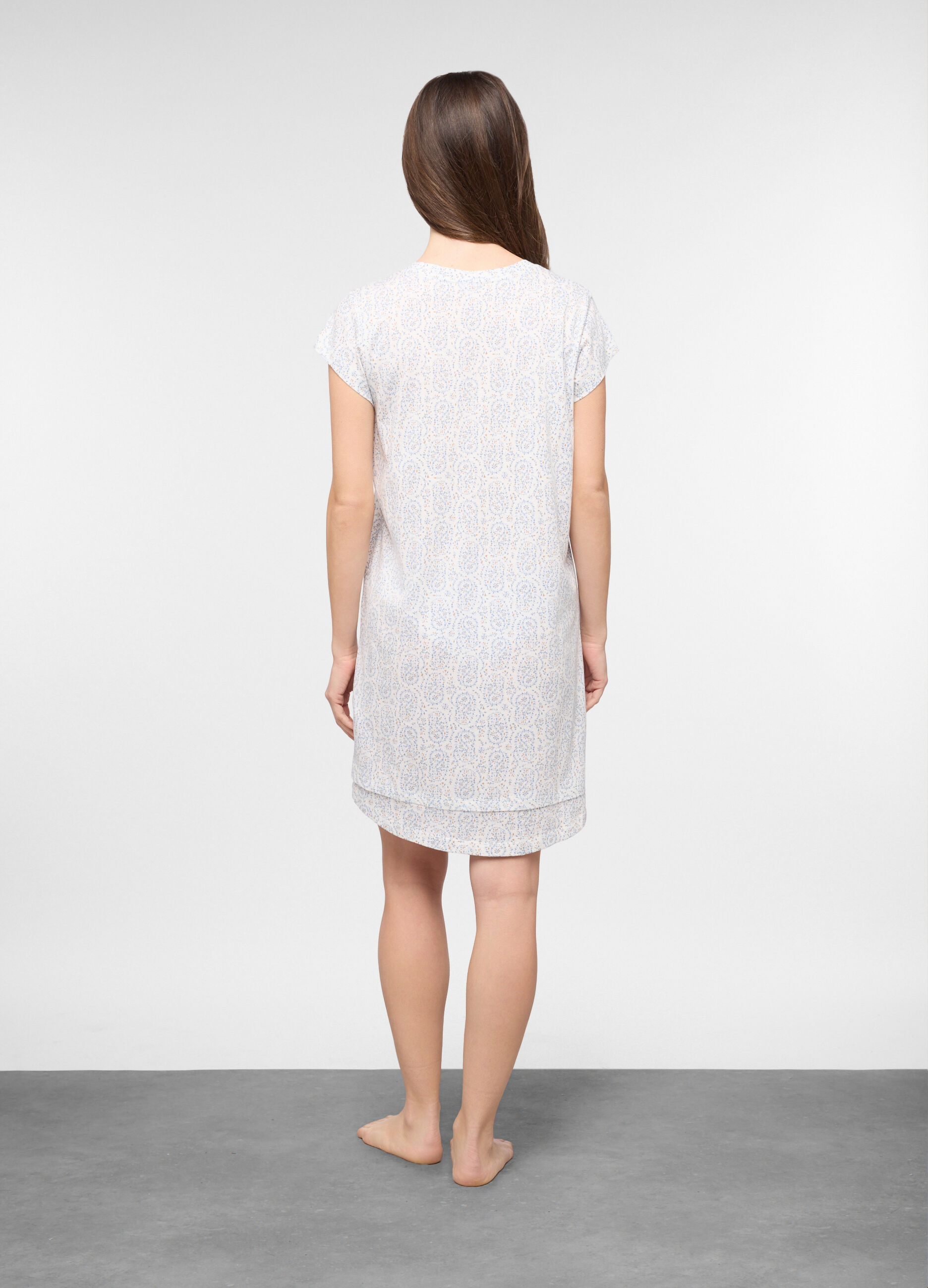 Camicia da notte in jersey di puro cotone donna_1