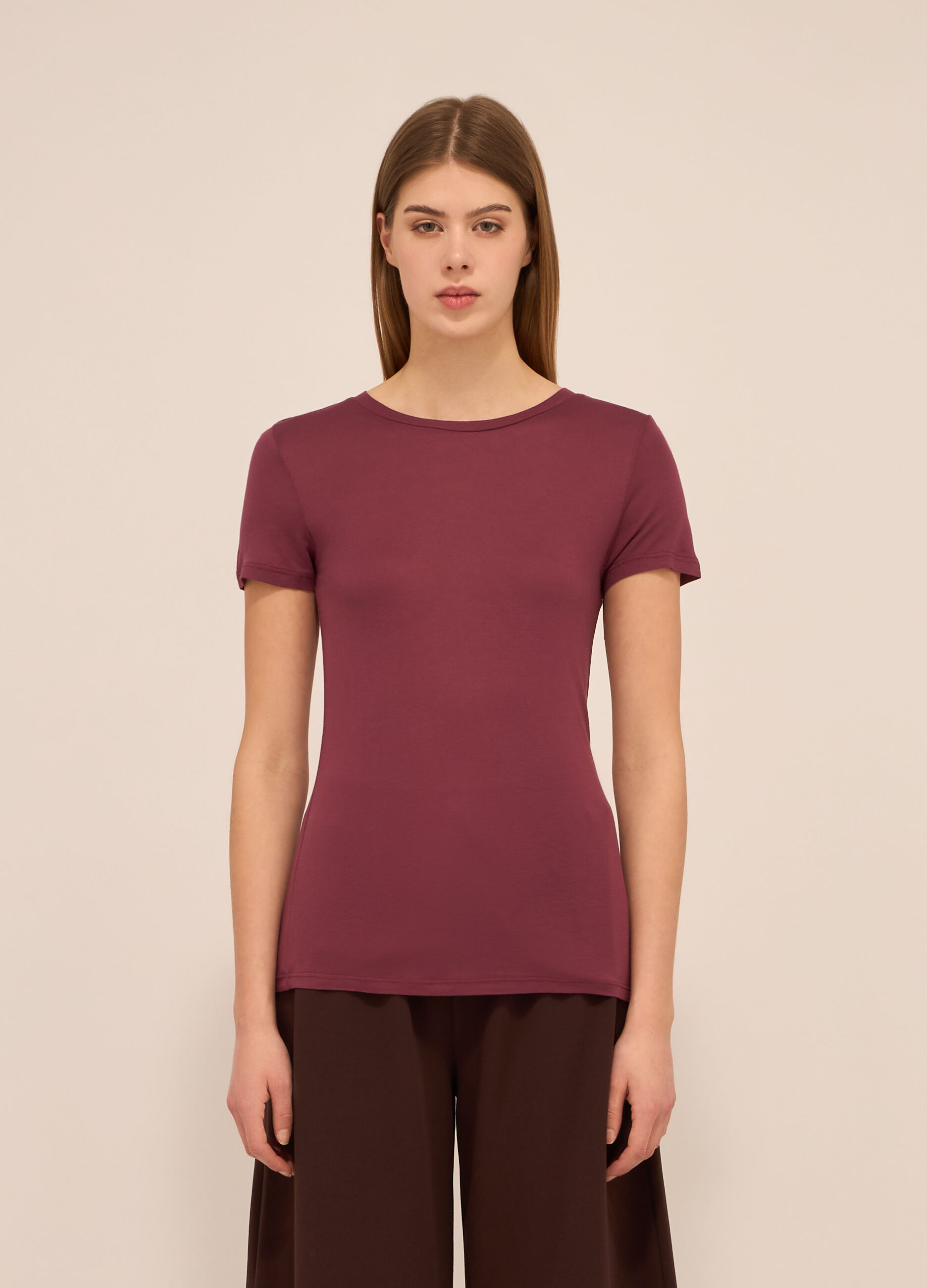 T-shirt in pura viscosa donna_0