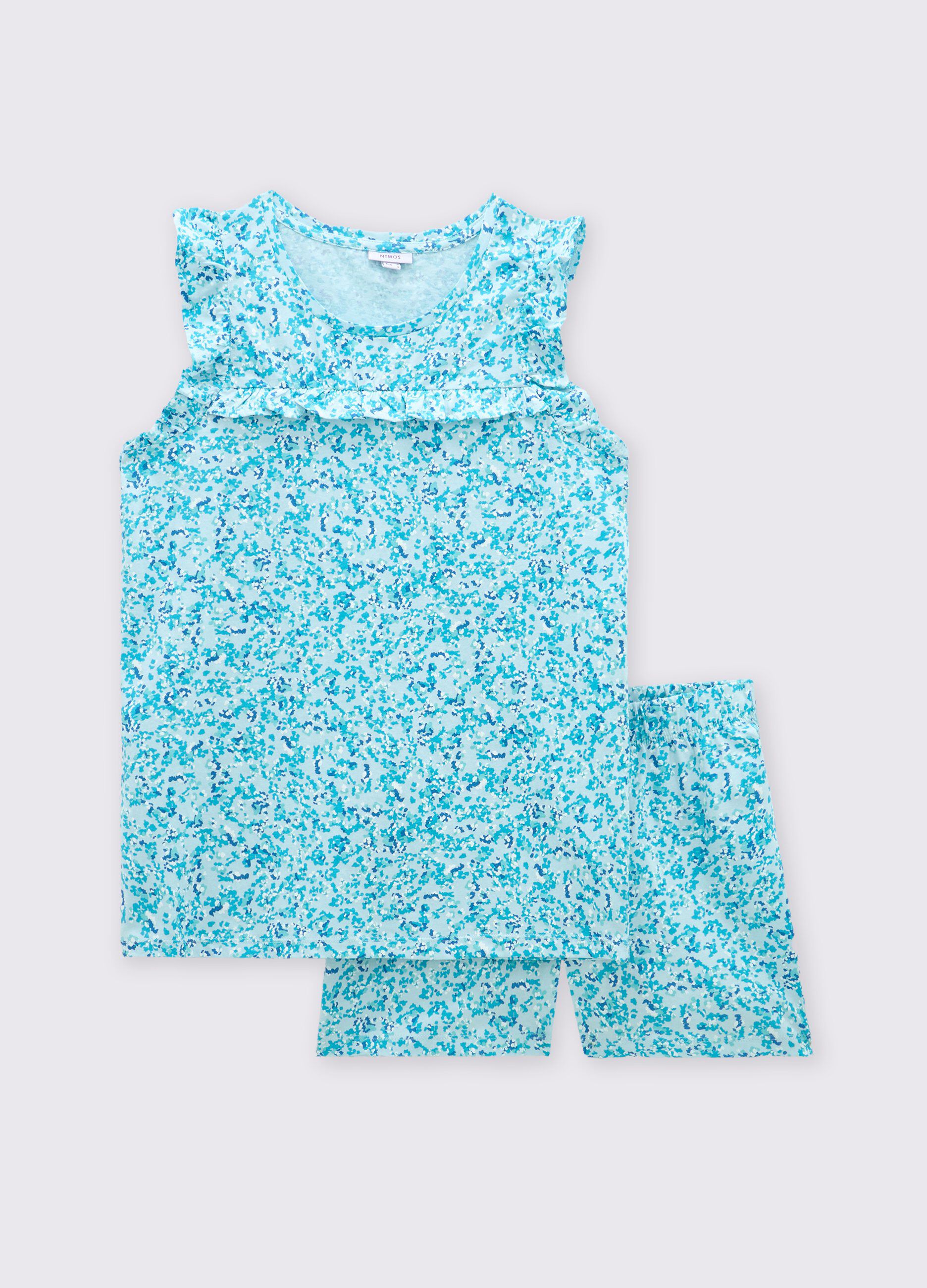 Set pigiama corto in puro cotone donna_0