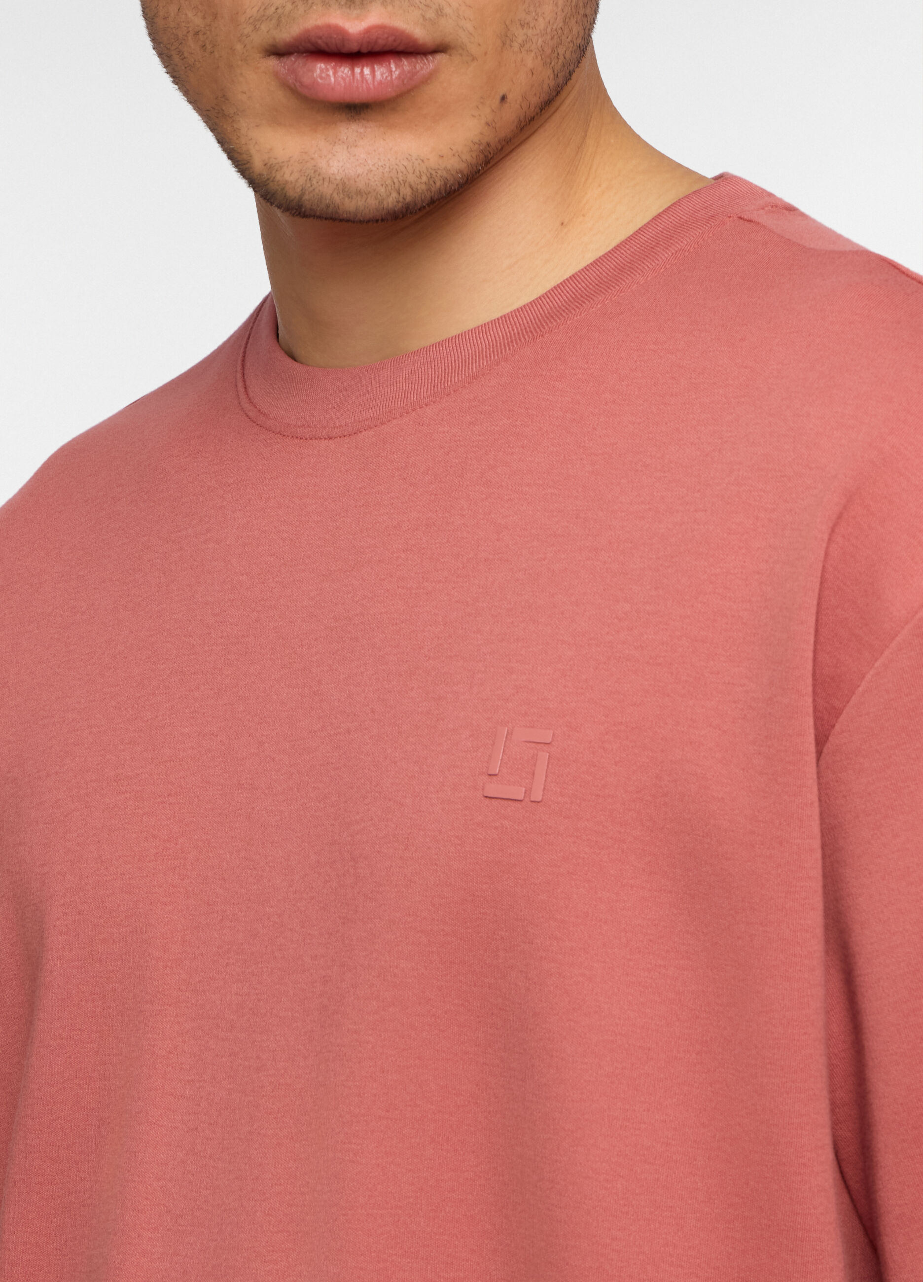 T-shirt girocollo oversize in cotone uomo_2