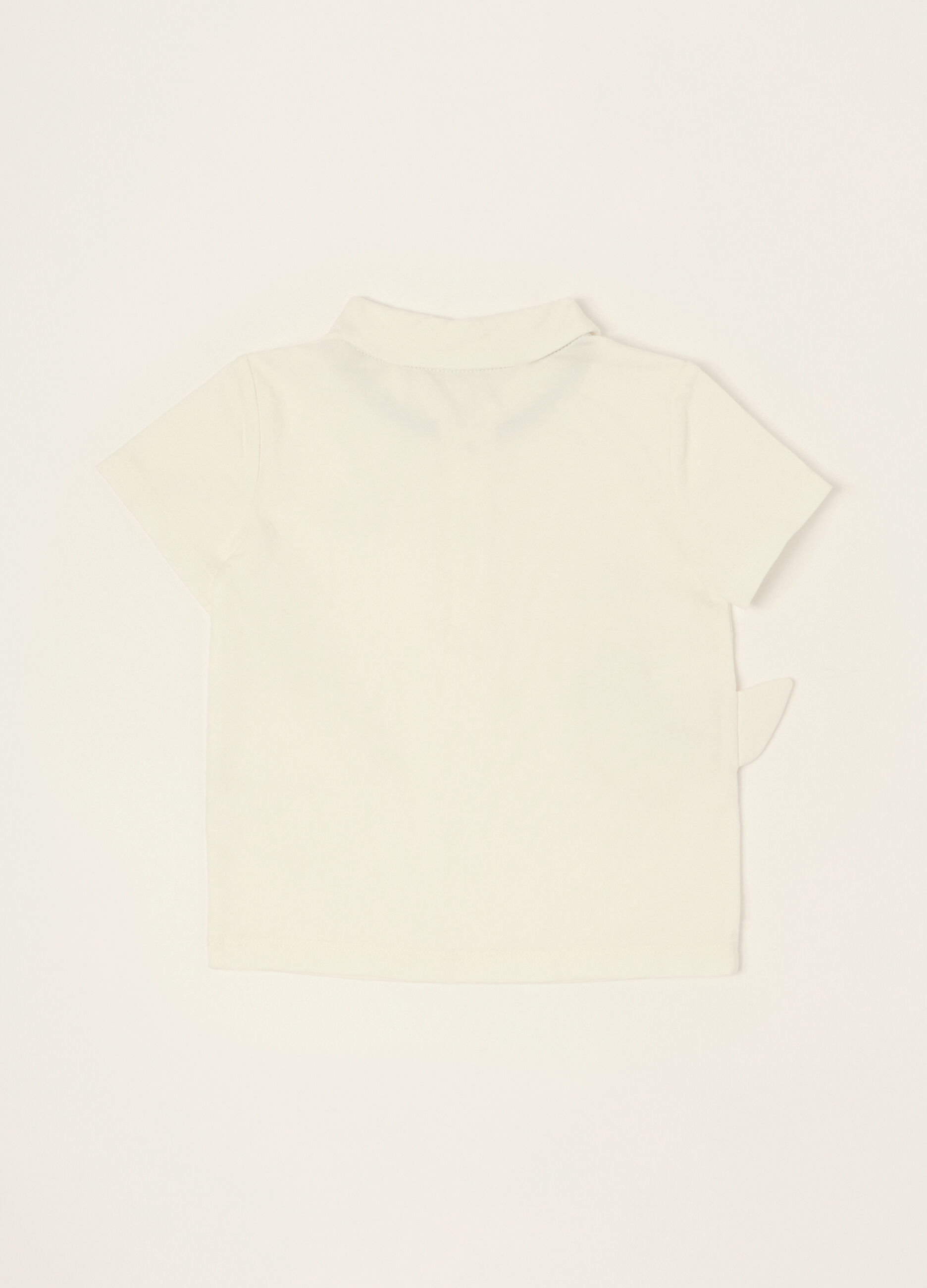Polo bianca a maniche corte in cotone organico_1