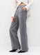 Pantaloni Wide Leg in denim di cotone stretch donna_3