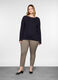 Pantaloni regular fit in poli viscosa stretch donna curvy_0