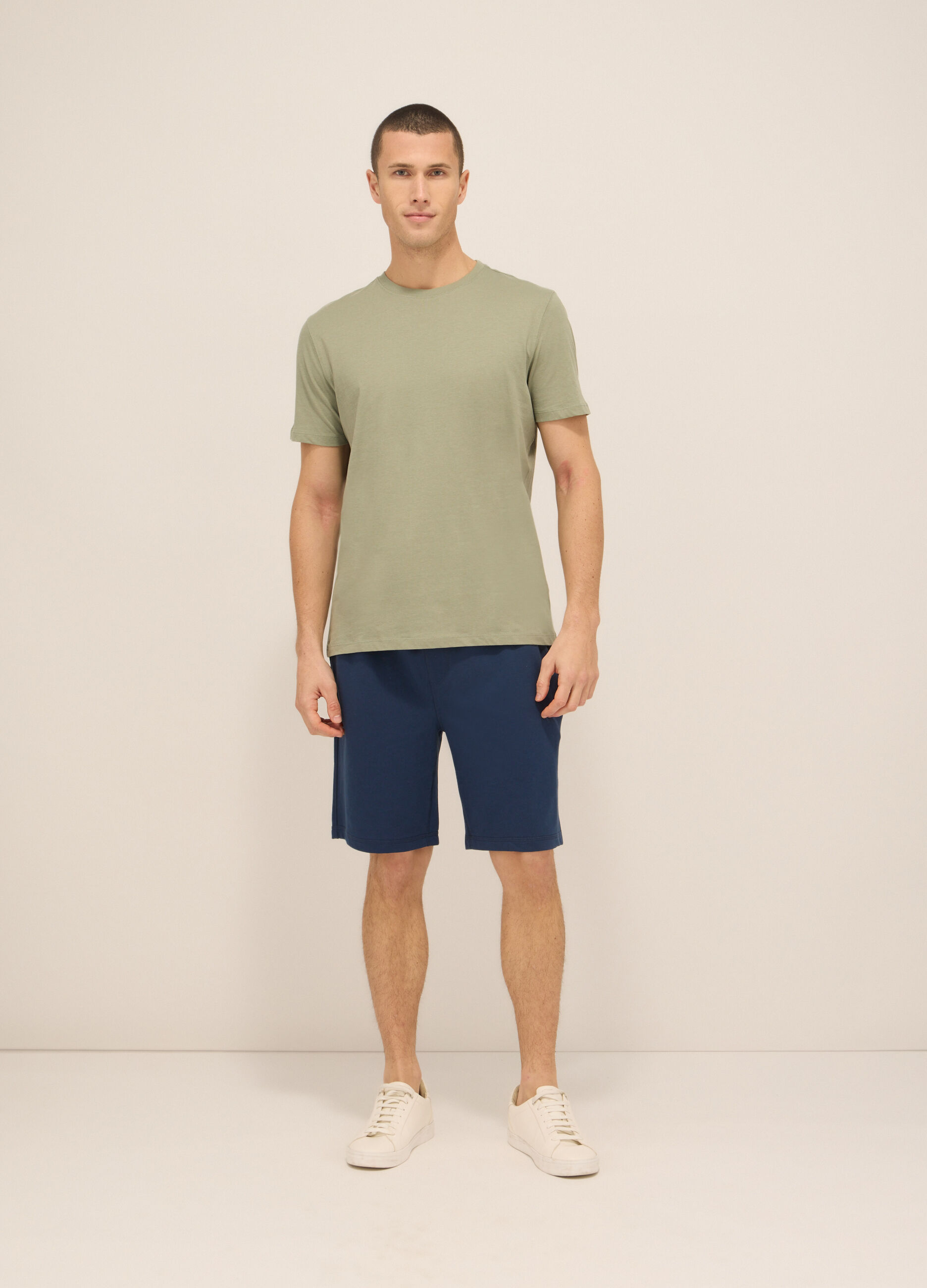 Short sportivi in felpa di cotone uomo_0