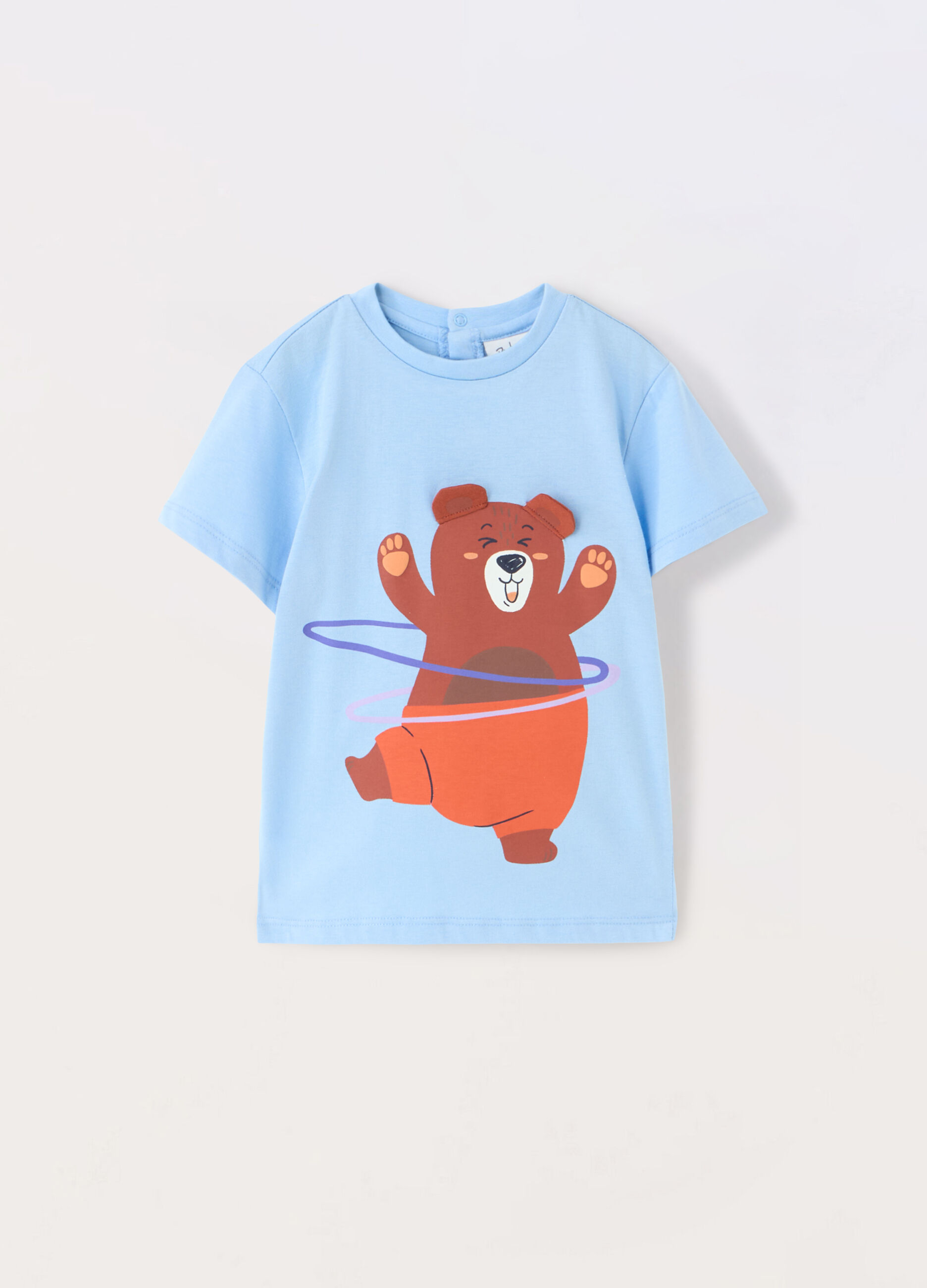 T-shirt in jersey di puro cotone neonato_0
