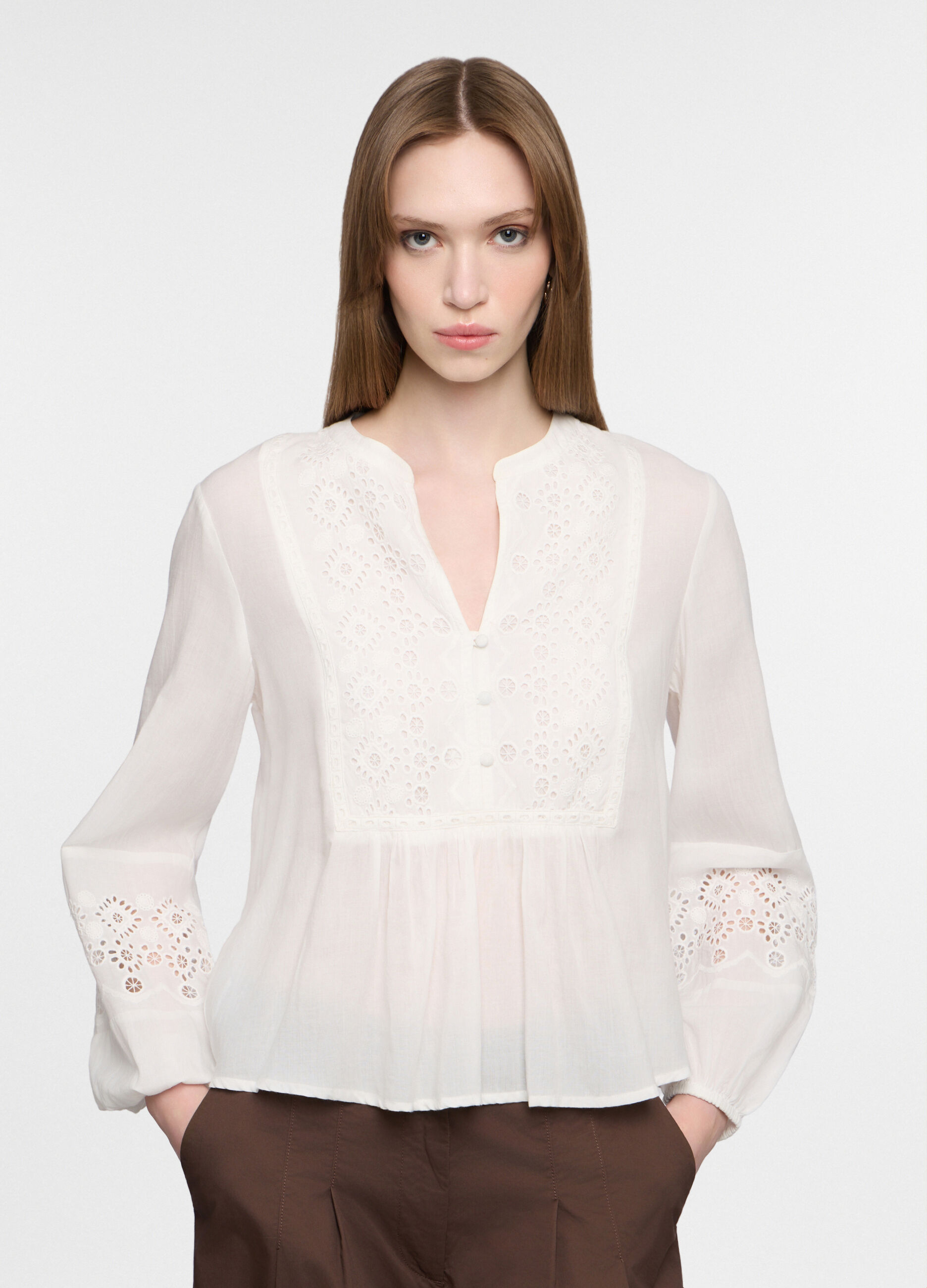 Blusa over fit in puro modal donna_0