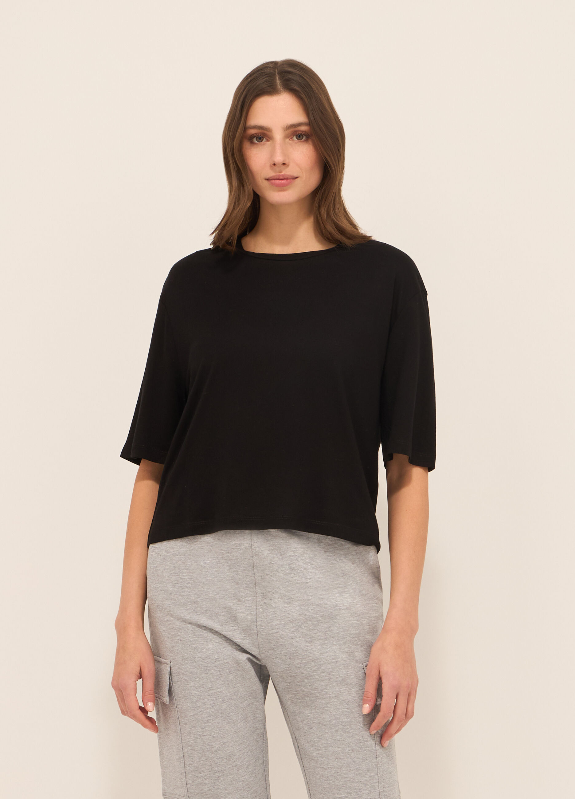T-shirt misto viscosa donna_0