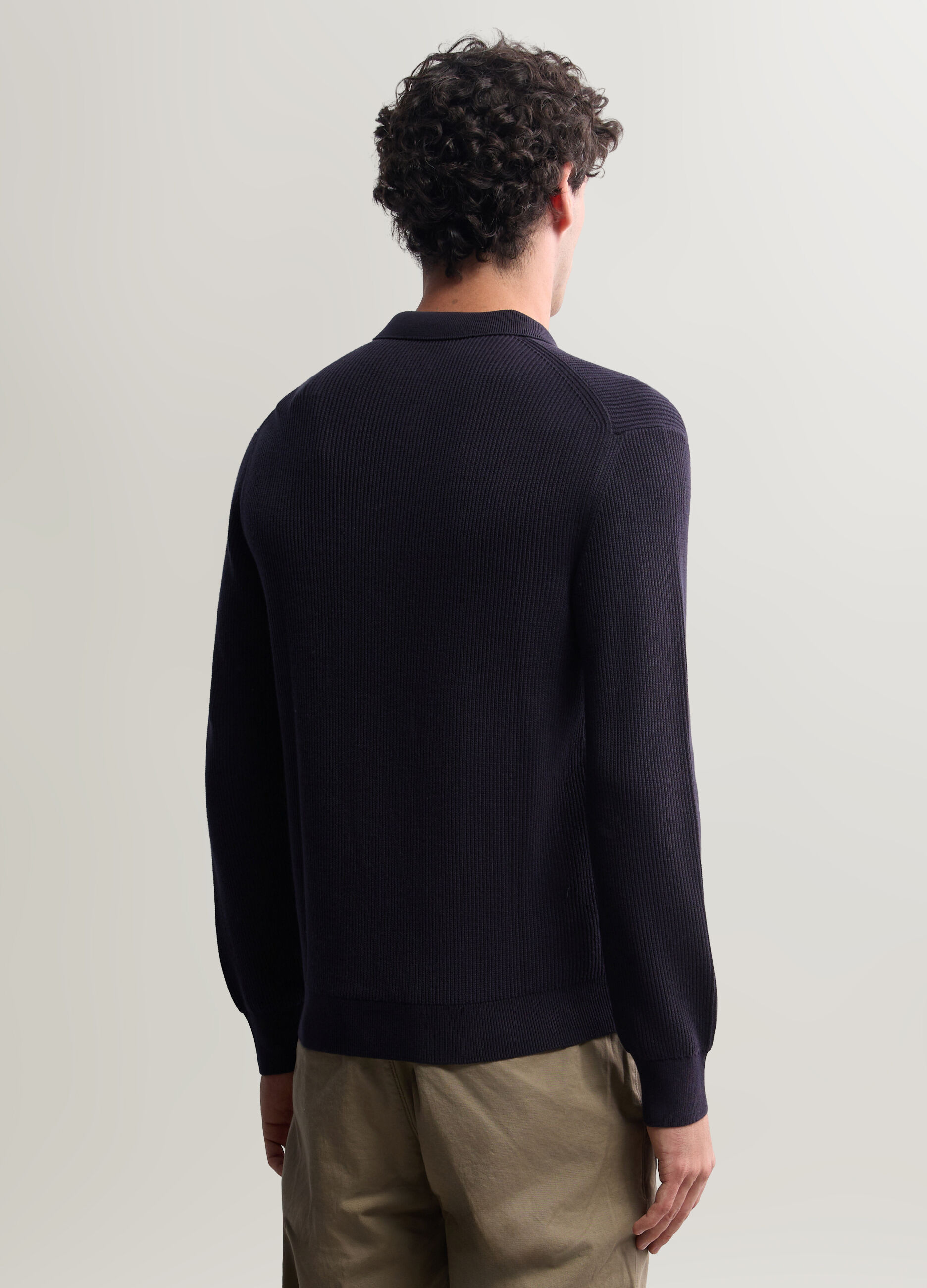 Polo in maglia a maniche lunghe uomo_1