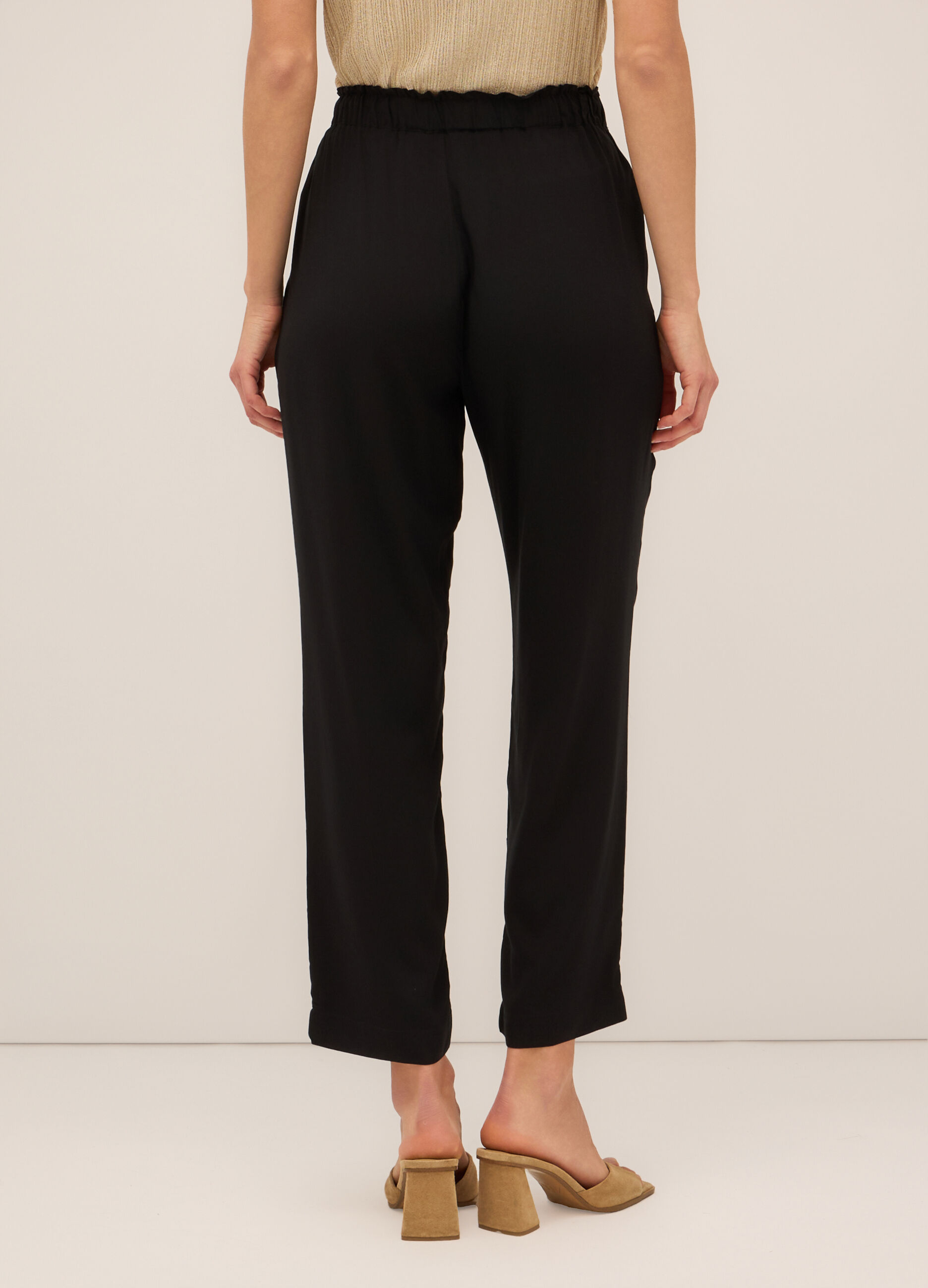 Jogger in pura viscosa donna_1