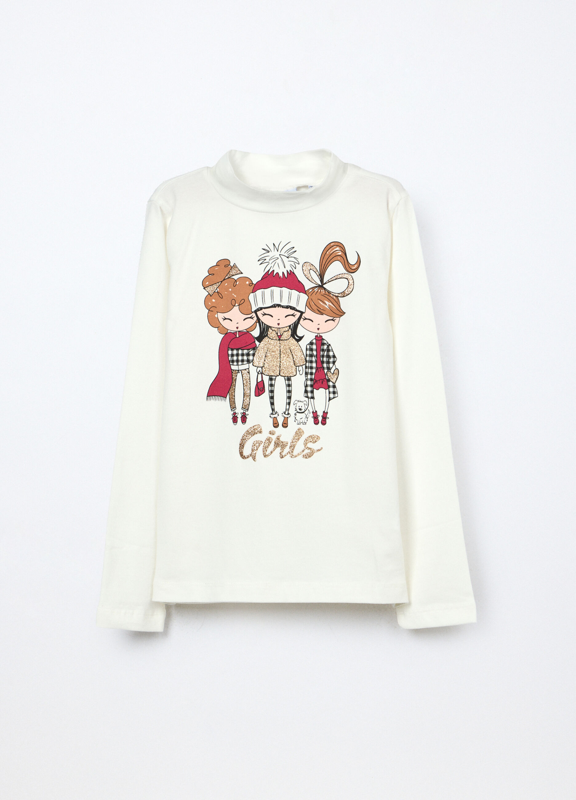 Lupetto in jersey di cotone stretch bambina_0