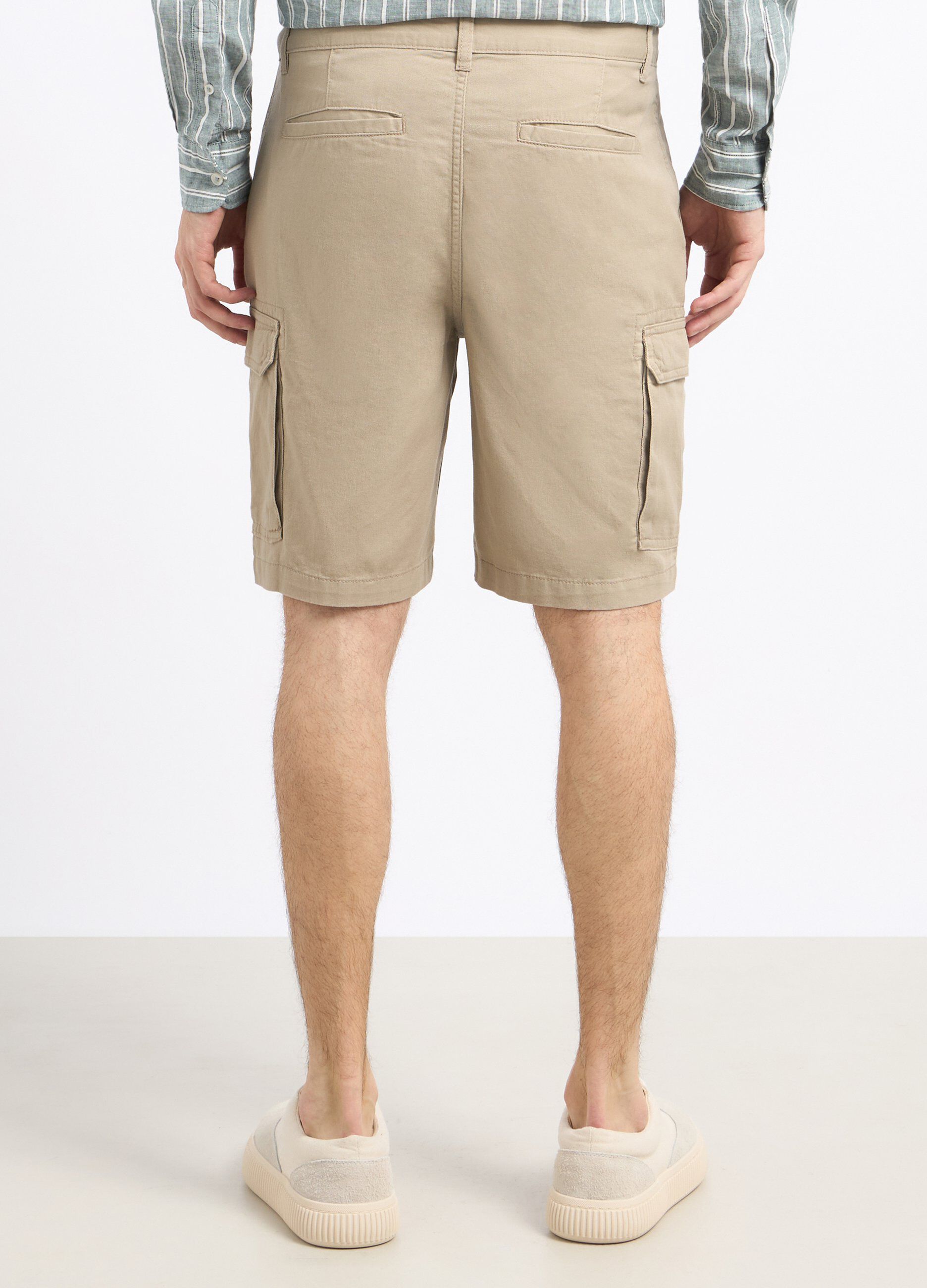 Shorts cargo in puro cotone uomo_1
