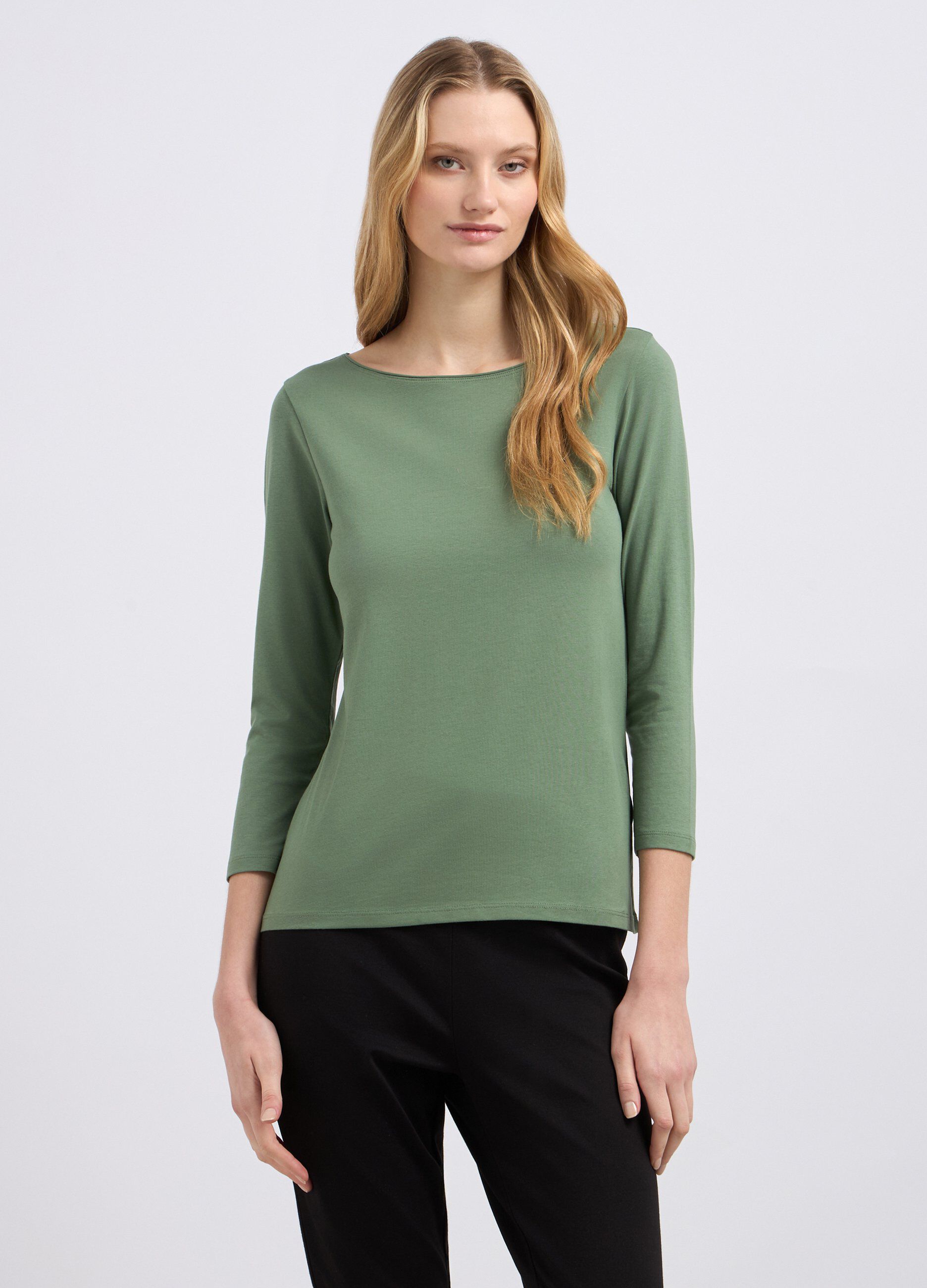 T-shirt in cotone stretch donna_0