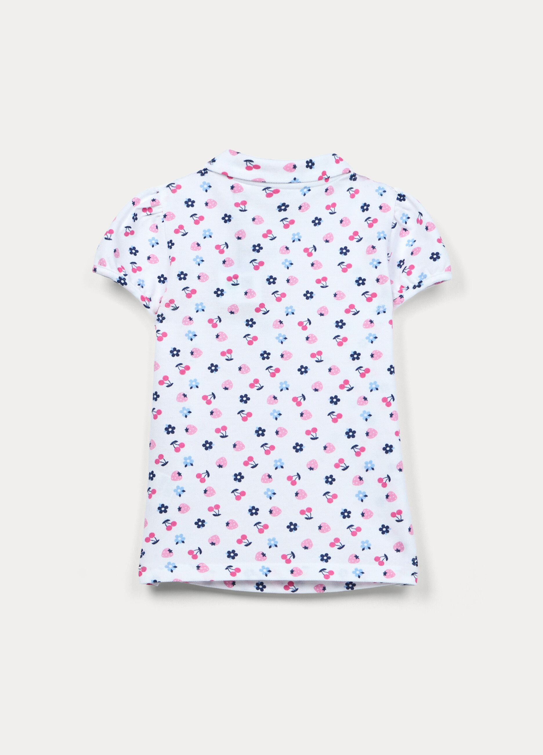 Polo in puro cotone piquet bambina_1