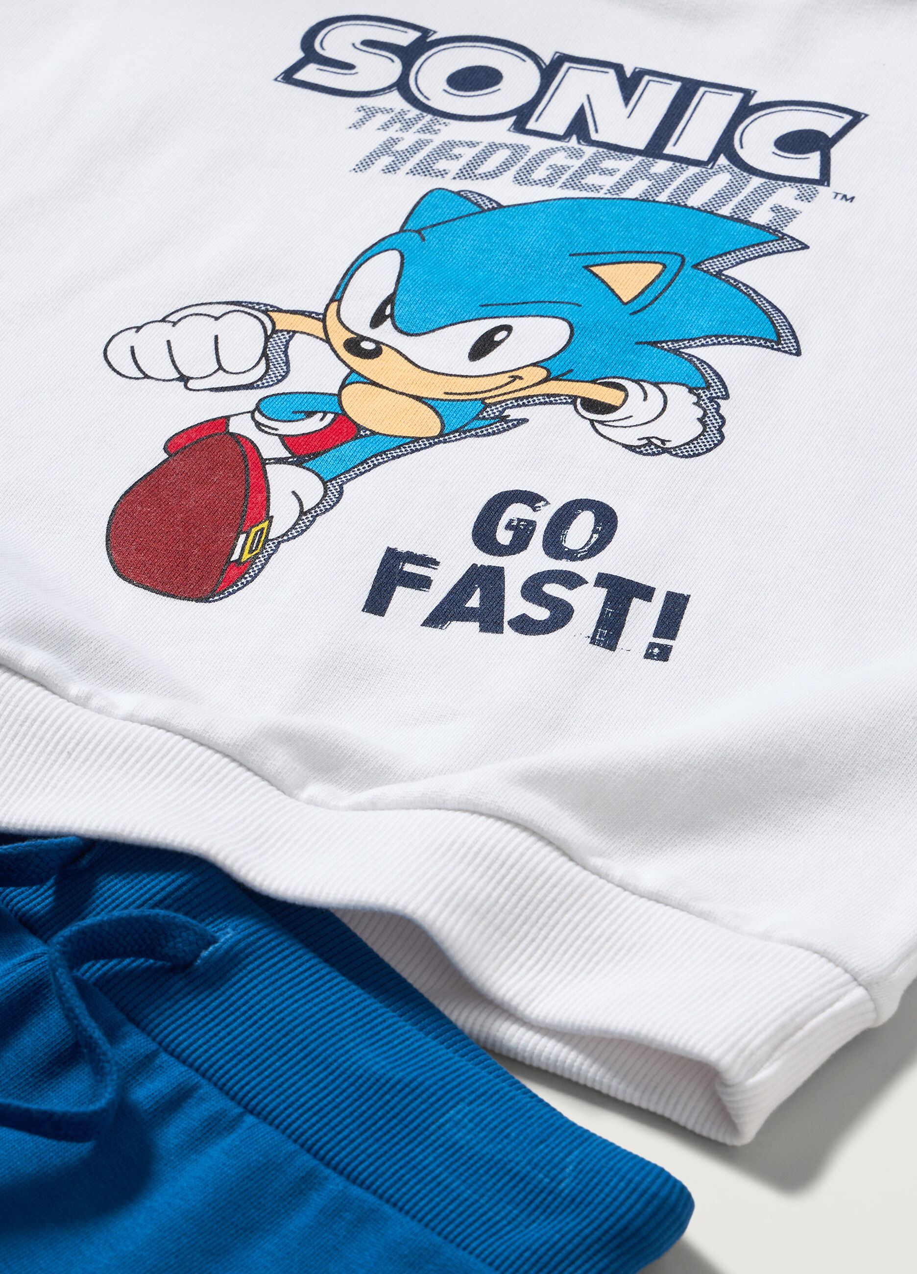 Jogging set Sonic in french terry di puro cotone bambino_1