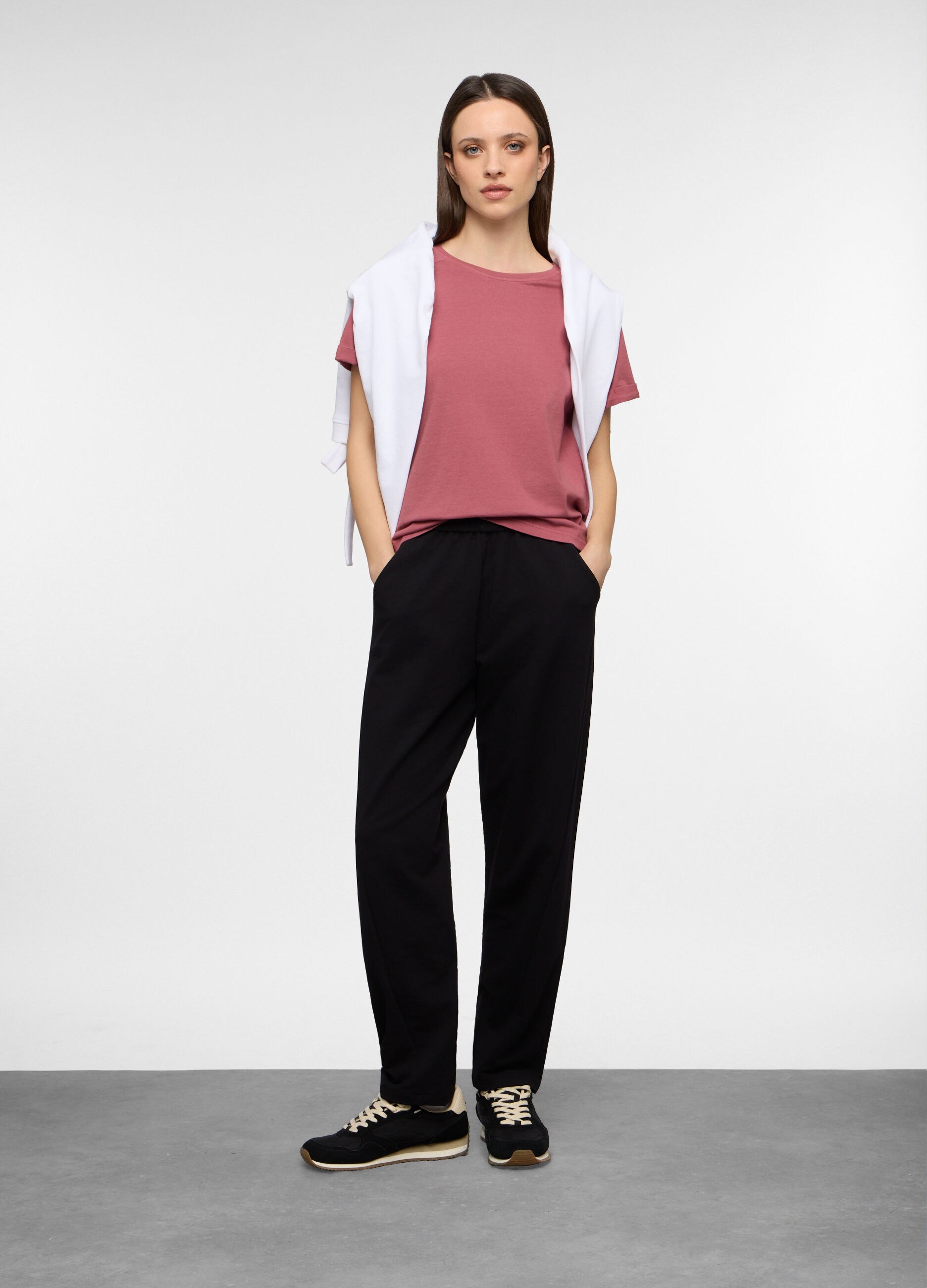 Jogger over fit in french terry stretch donna_0