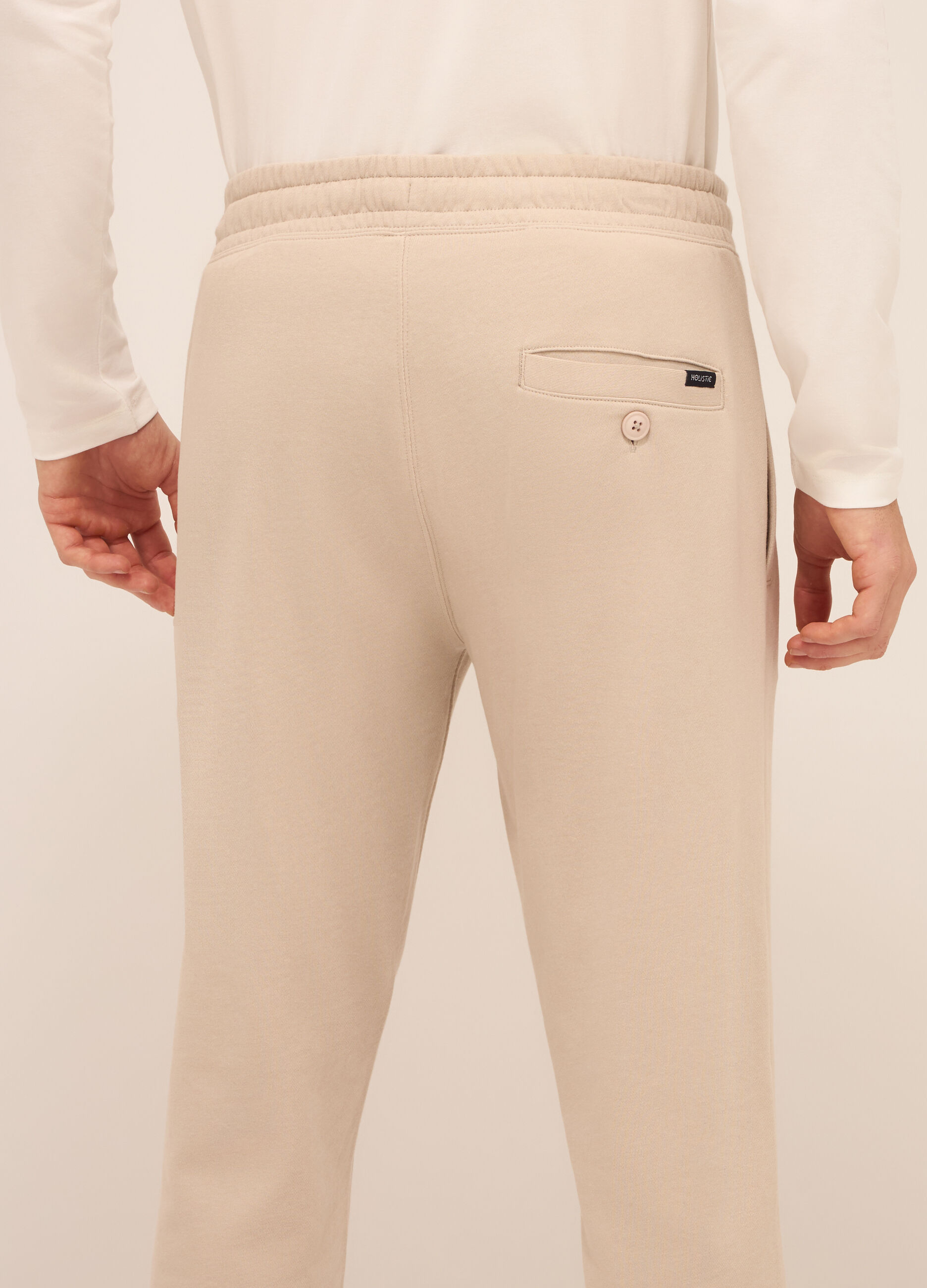 Jogger con coulisse in puro cotone uomo_2