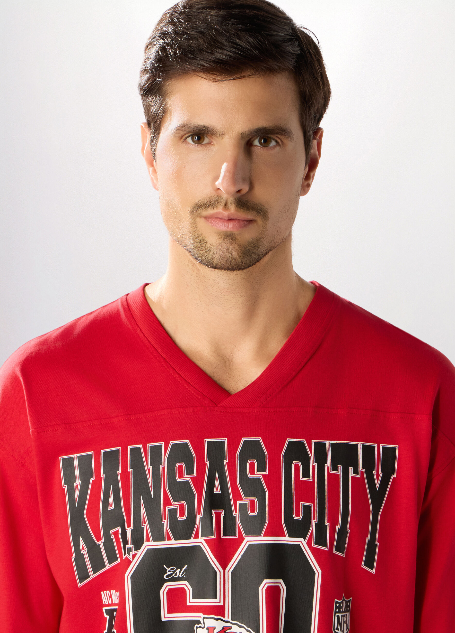 T-shirt collo a V Kansas City Chiefs uomo_1