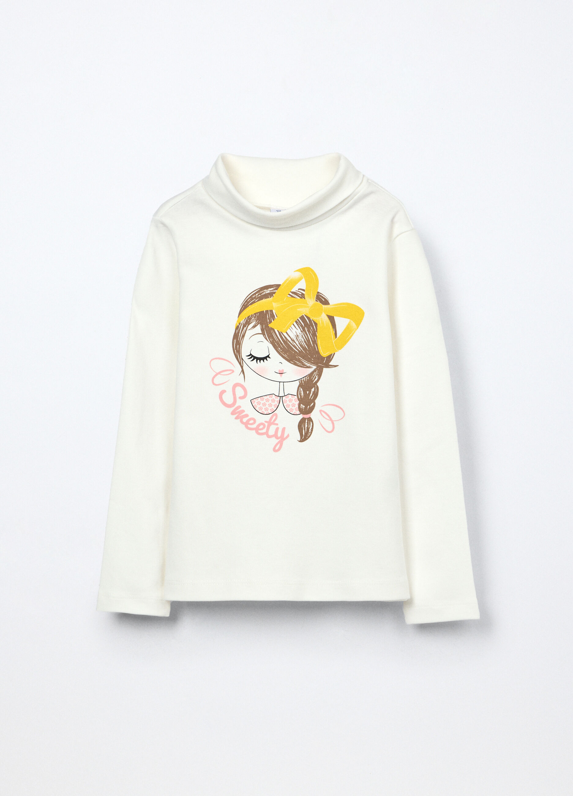 Lupetto in interlock di puro cotone bambina_0