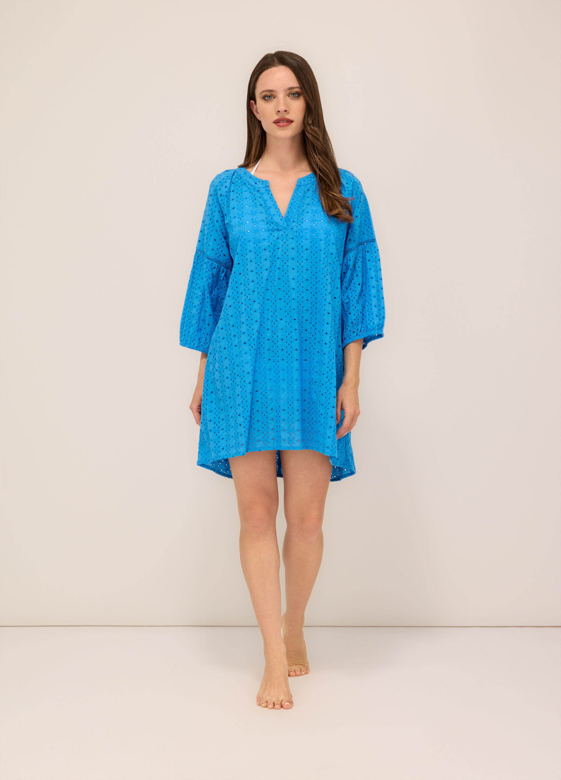 Copricostume in puro cotone sangallo donna_0
