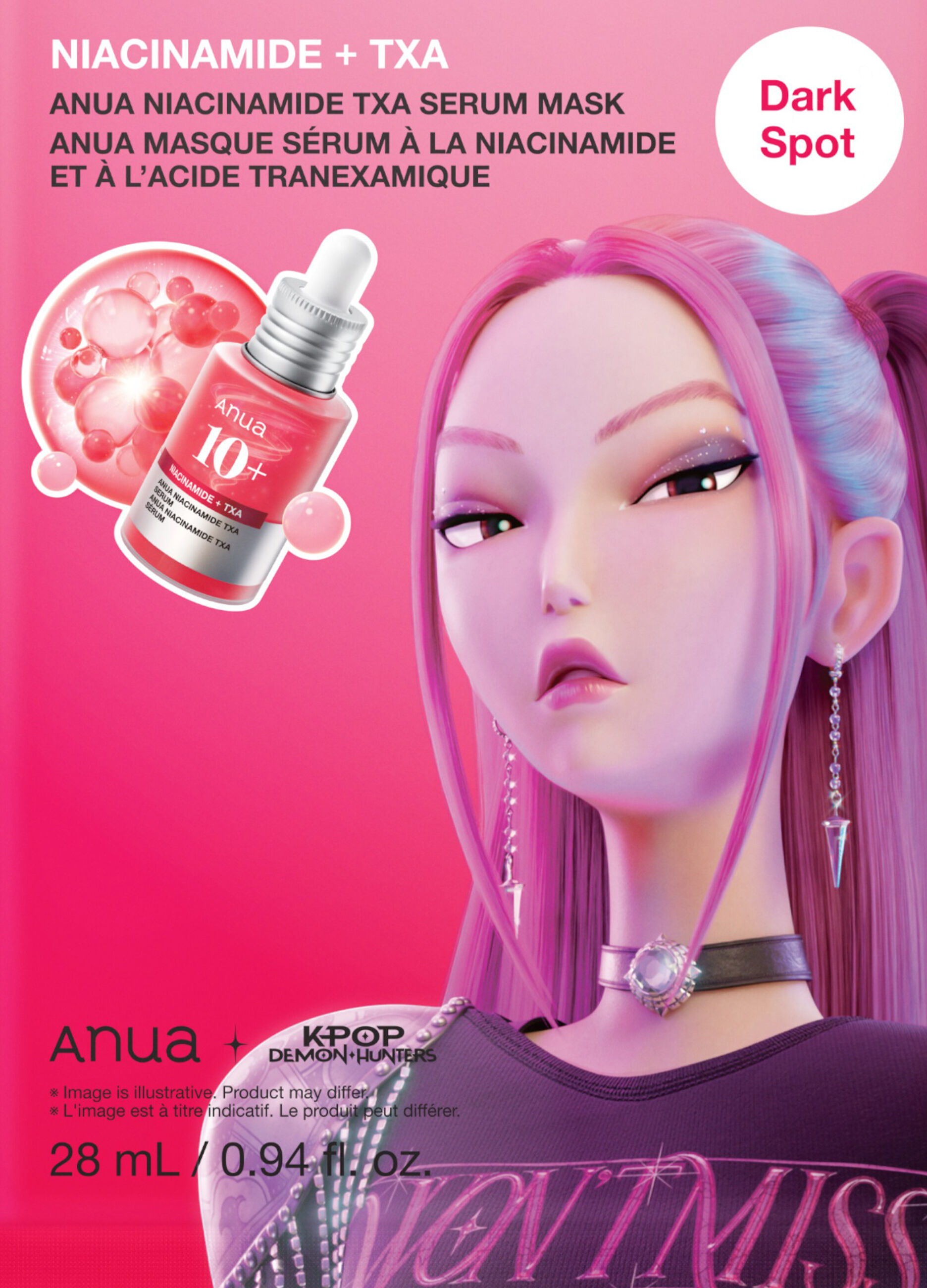 Niacinamide Txa Serum Mask 28Ml - Anua KPop Demon Hunters_0