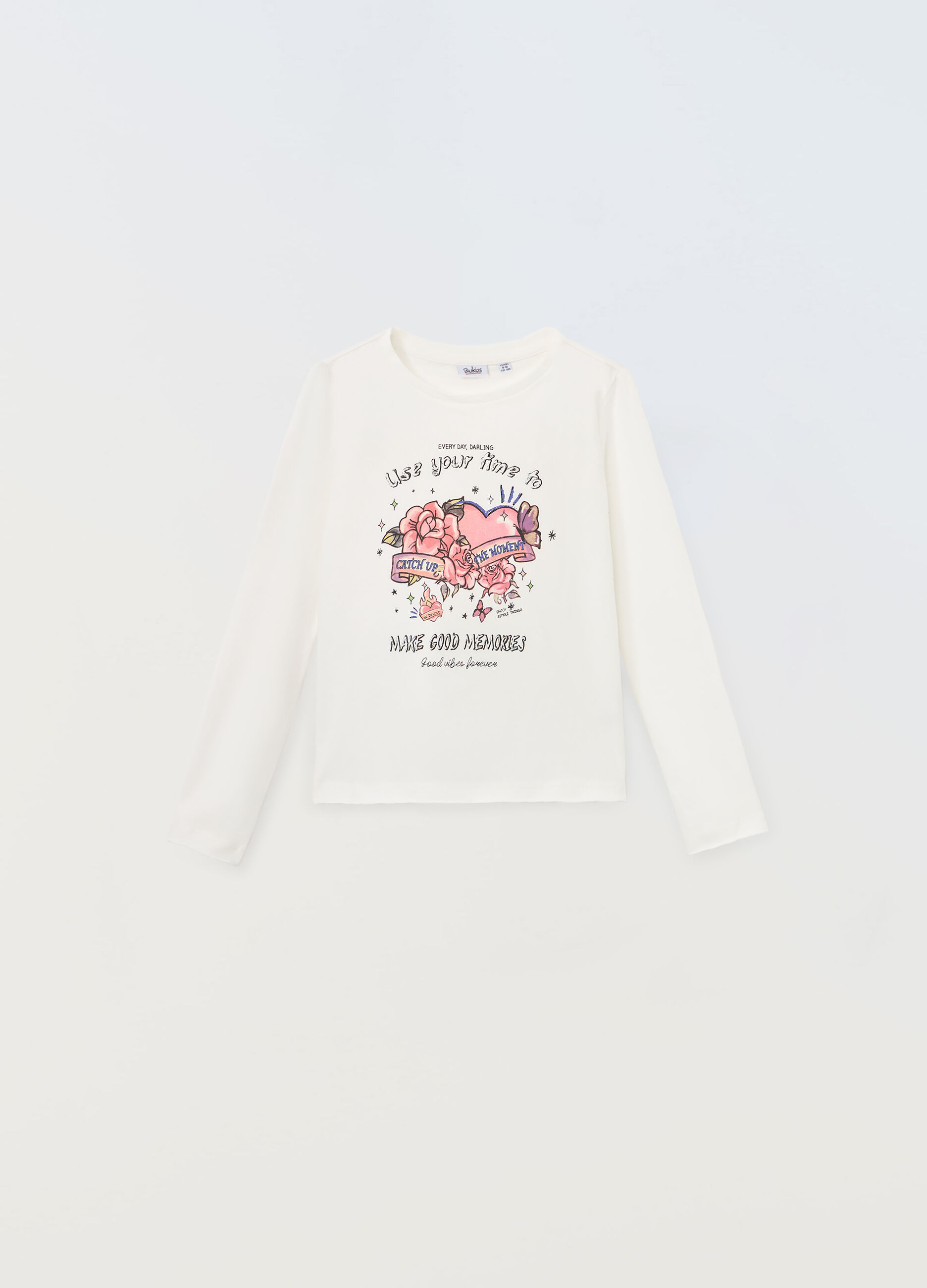 T-shirt in jersey di puro cotone ragazza_0