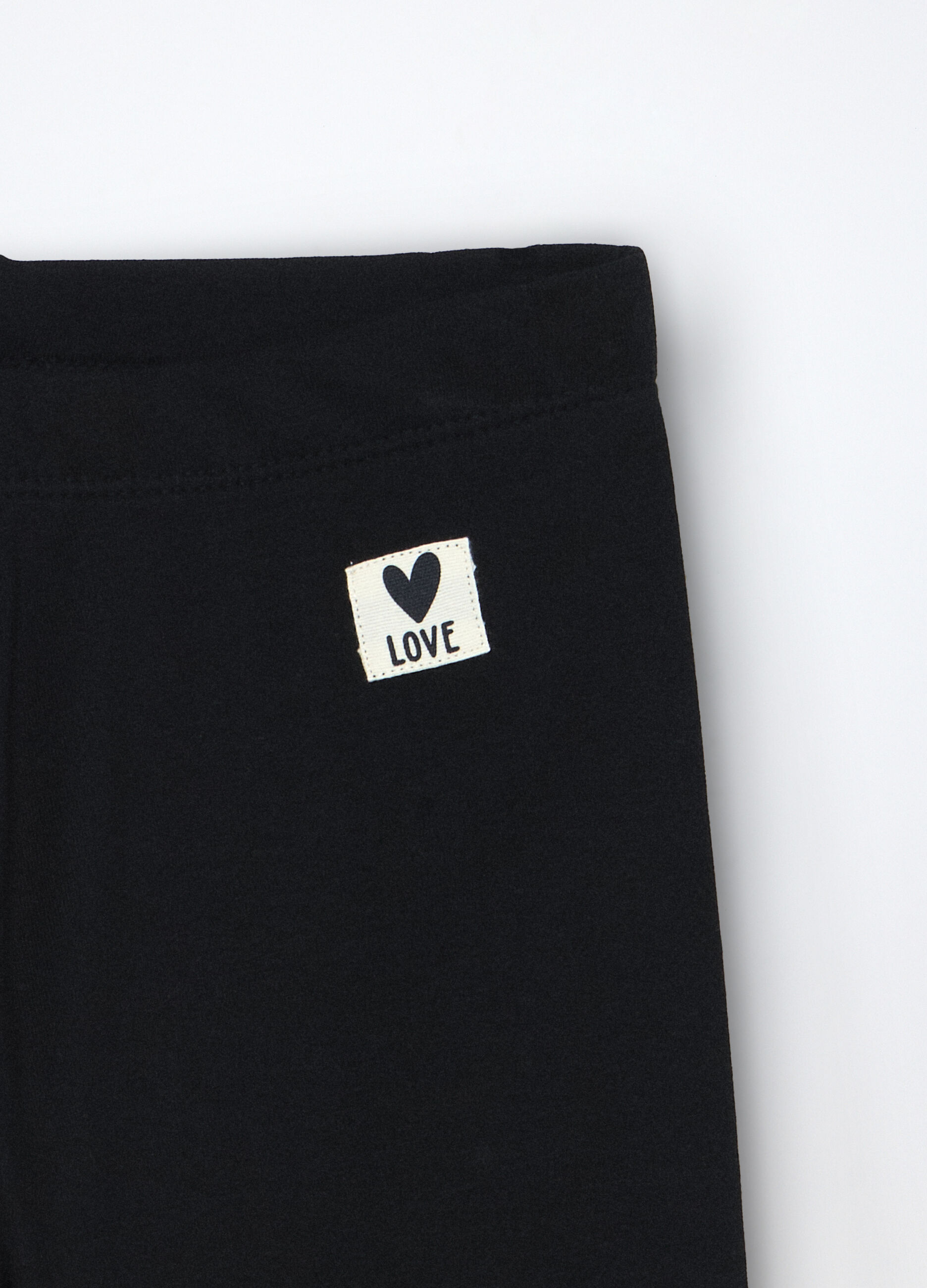 Leggings in french terry di cotone stretch bambina_2