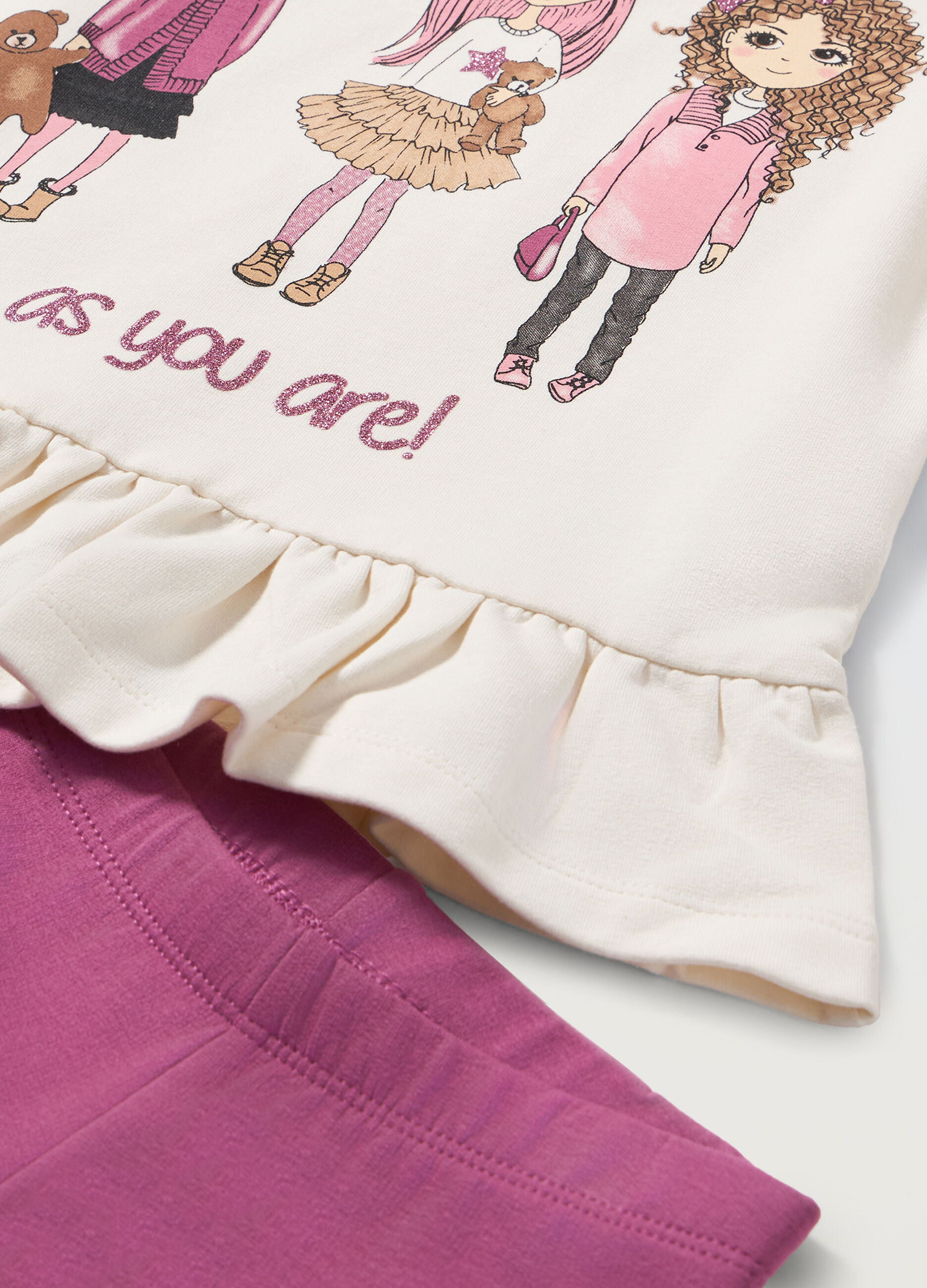 Jogging set in cotone stretch bambina_1