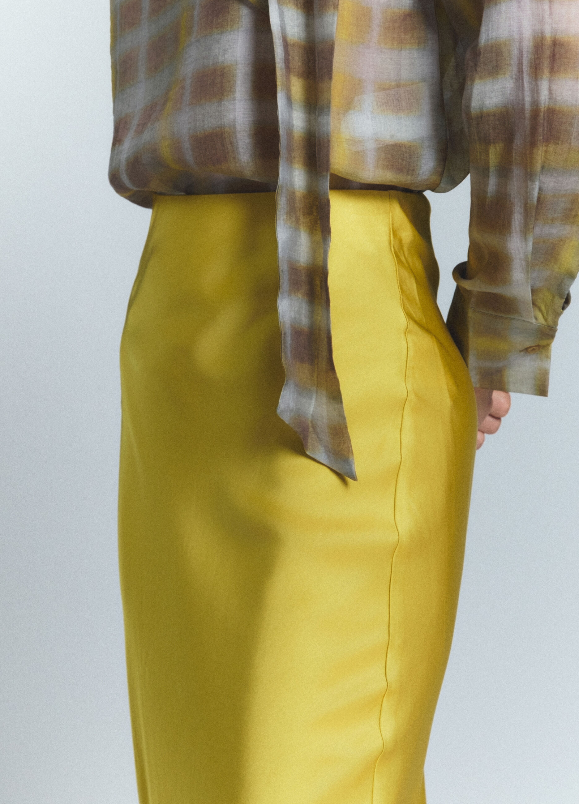 Gonna lunga in raso di pura viscosa donna_4