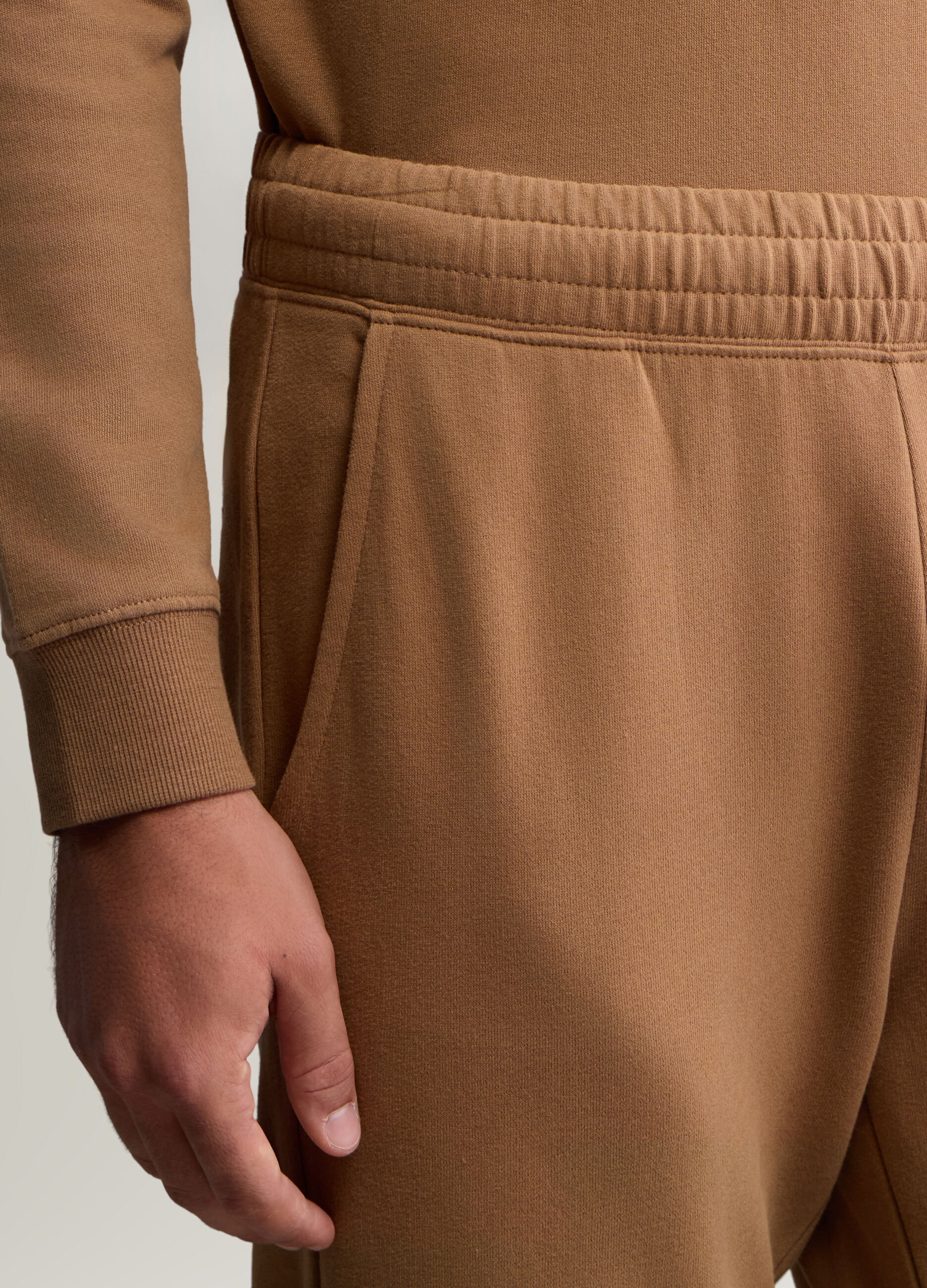 Jogger slim fit in felpa di cotone uomo_3